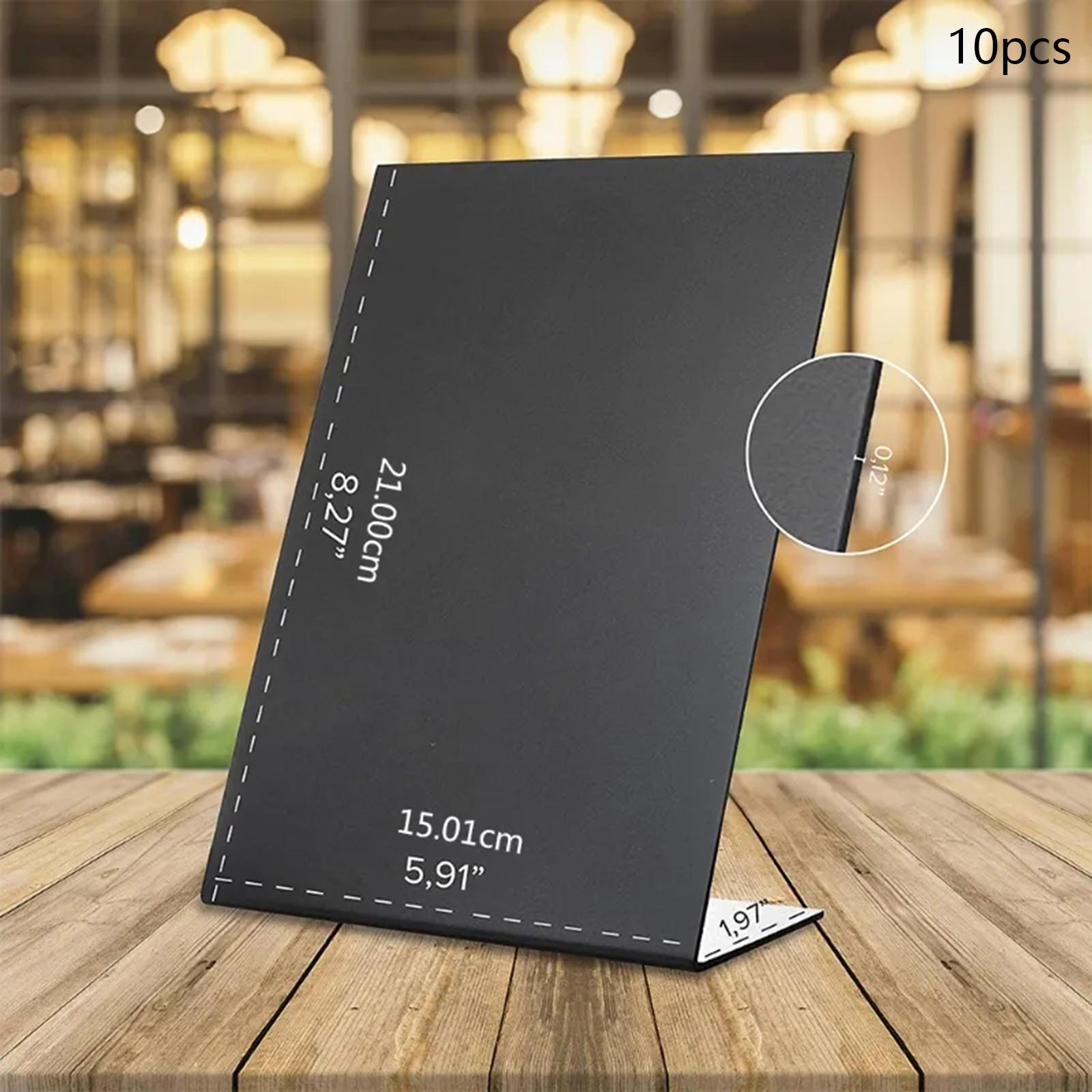 10x Mini Chalkboards Signs L Shaped Rustic Blackboard Tag Message Memo Board