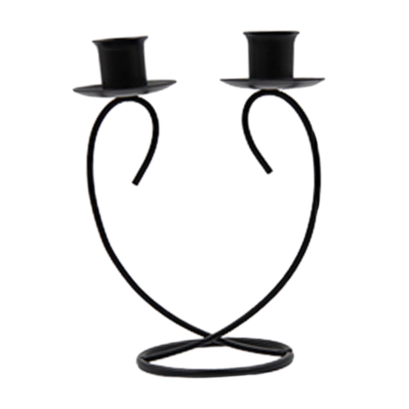 Tealight Candle Holder Candelabra Metal Candlestick for Valentine's Day Home StyleC 13.5cmx17.5cm