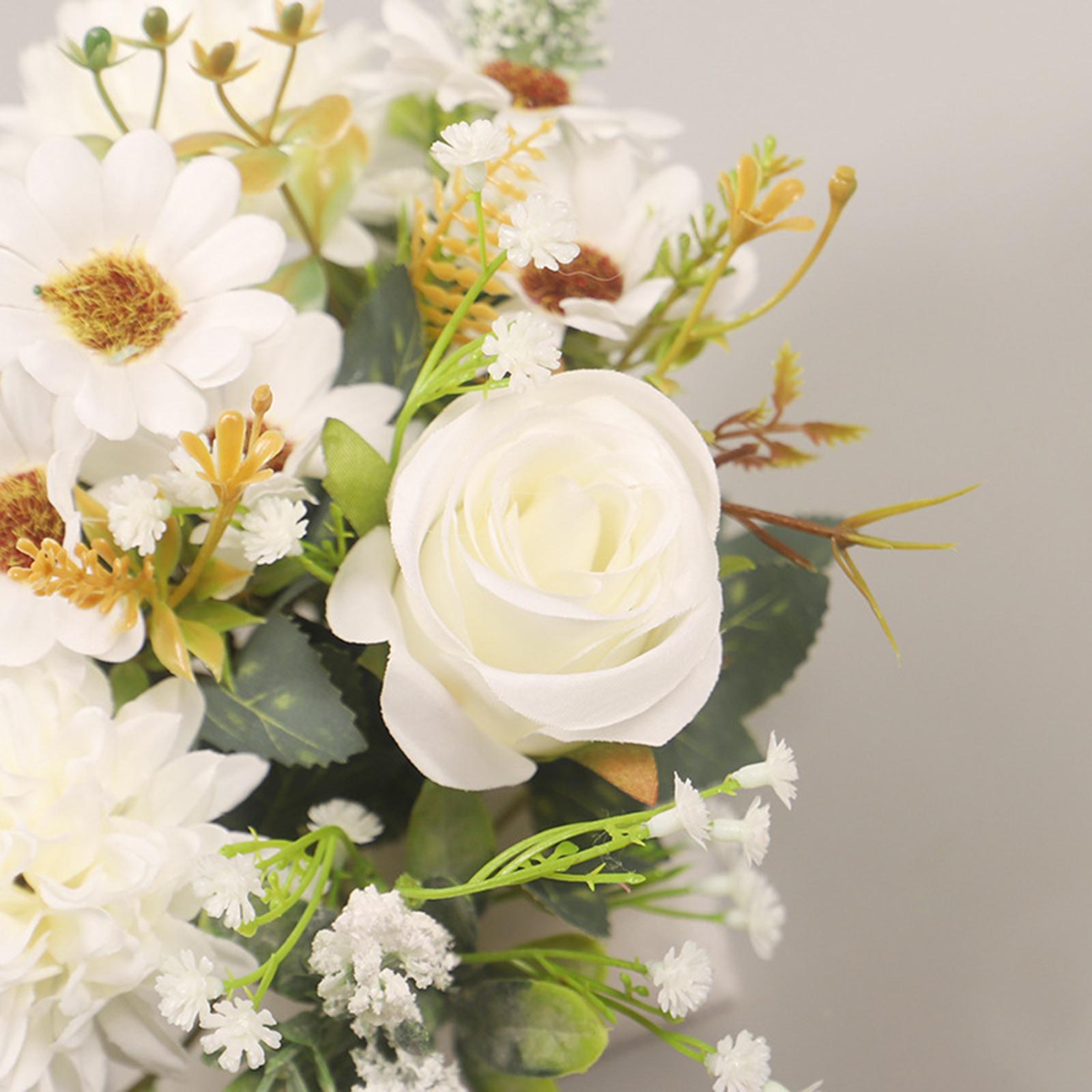 Flower Basket Wreath Hanging Ornament Farmhouse Wreath for Home Wedding Wall