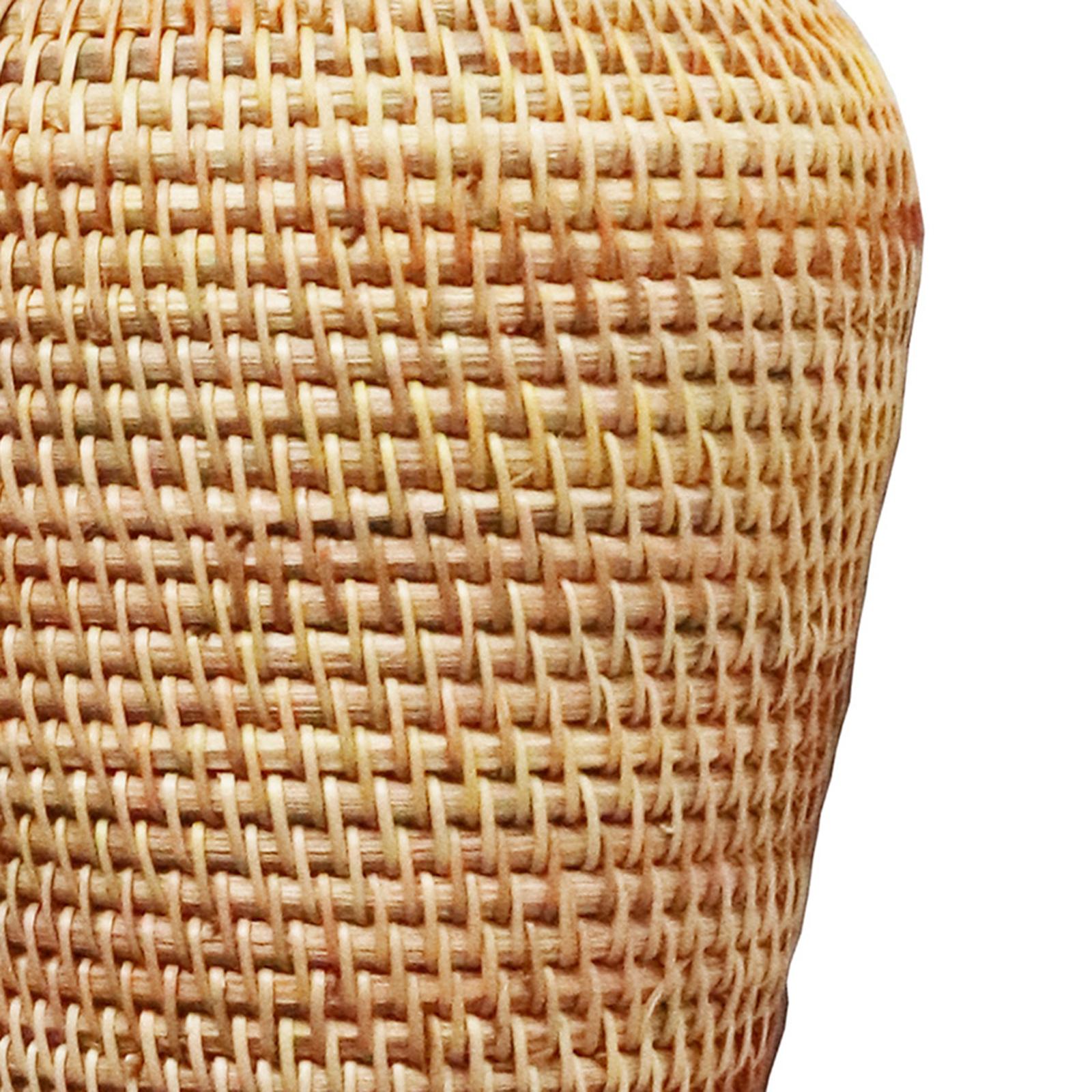 Handmade Woven Rattan Flower Basket Vase Decorative Farmhouse Planter Basket