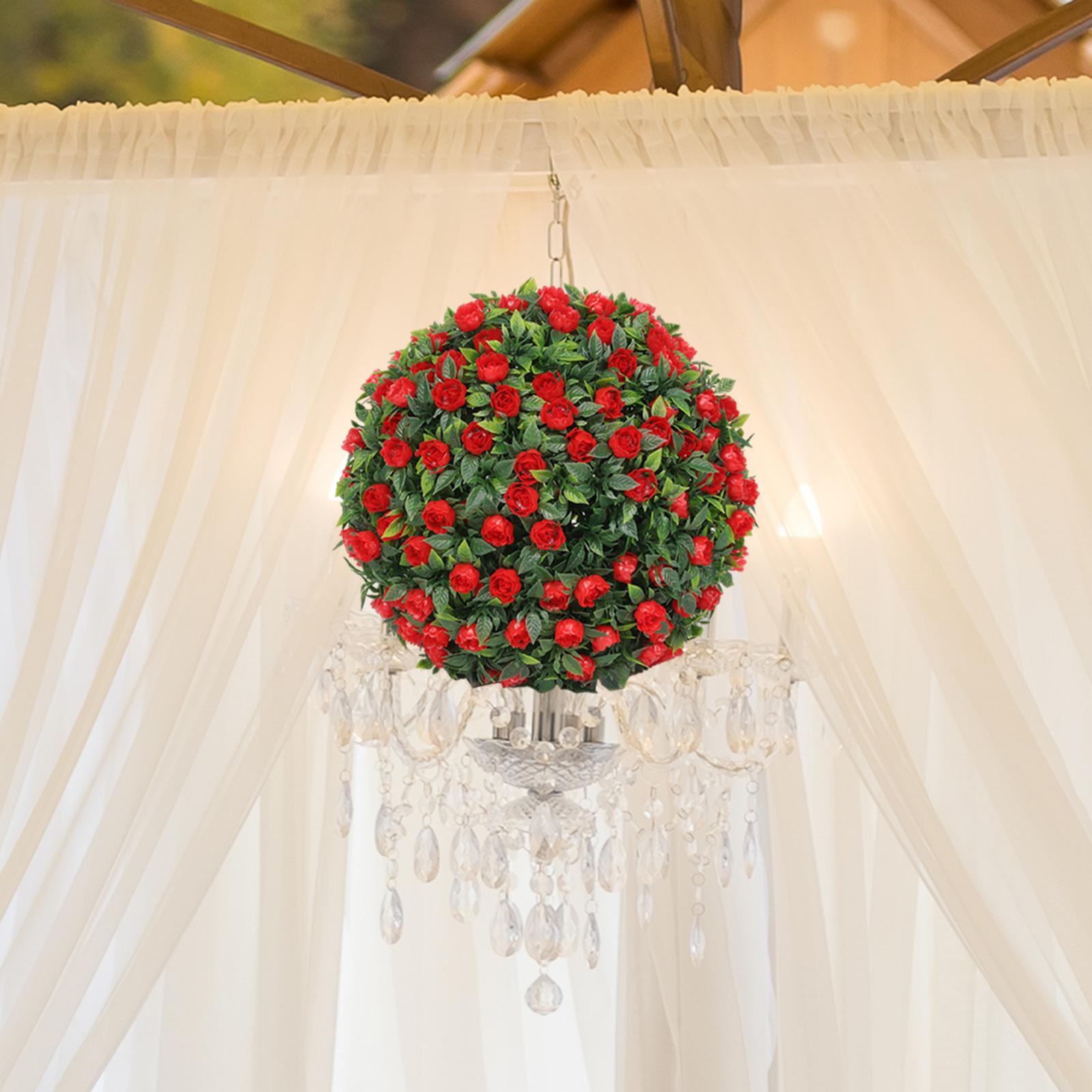 Simulation Plant Flower Hanging Topiary Ball 7.8inch Elegant for Coffee Shop Style B