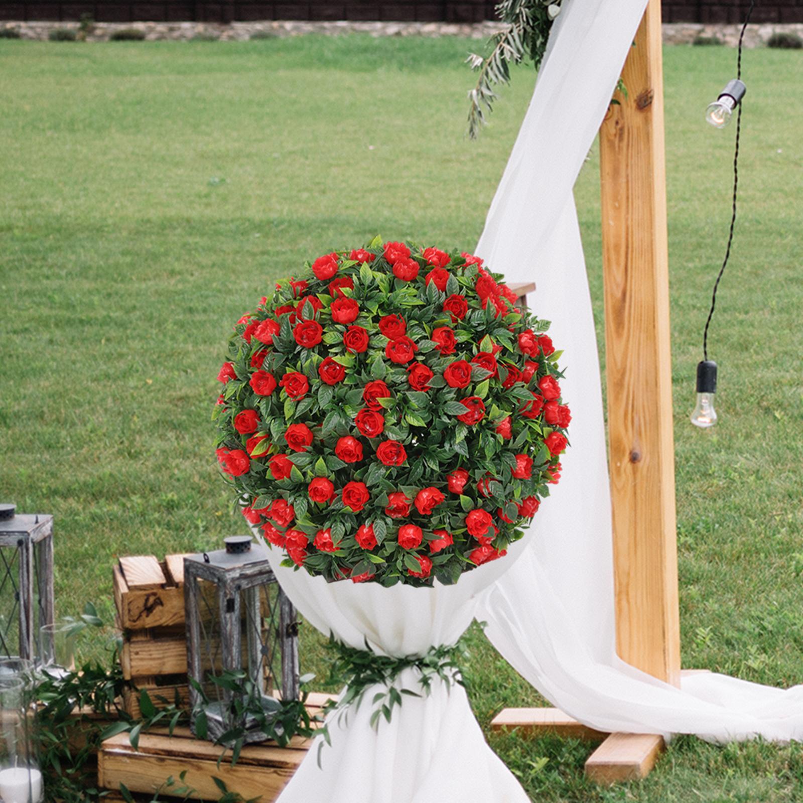 Simulation Plant Flower Hanging Topiary Ball 7.8inch Elegant for Coffee Shop Style B