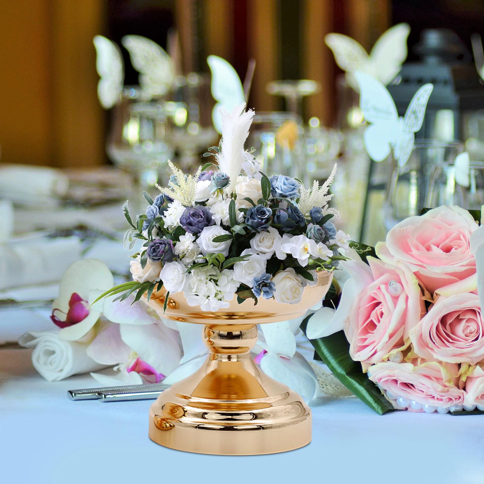 Flower Pot Stand Metal Snack Display Tray for Wedding Party Cafe Centerpiece L