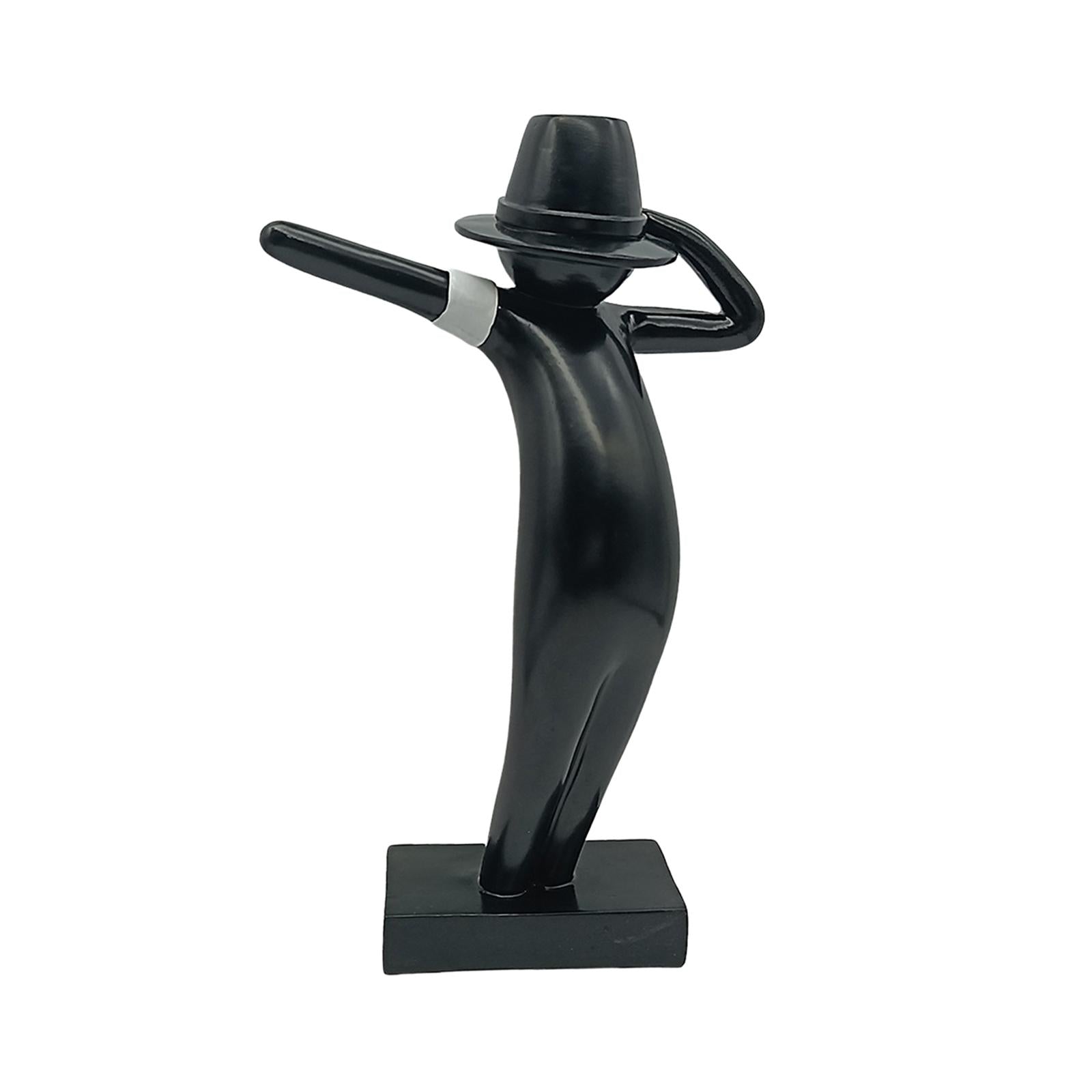 Abstract Character Sculpture Modern Creative for Bookshelf Entryway Desktop Black