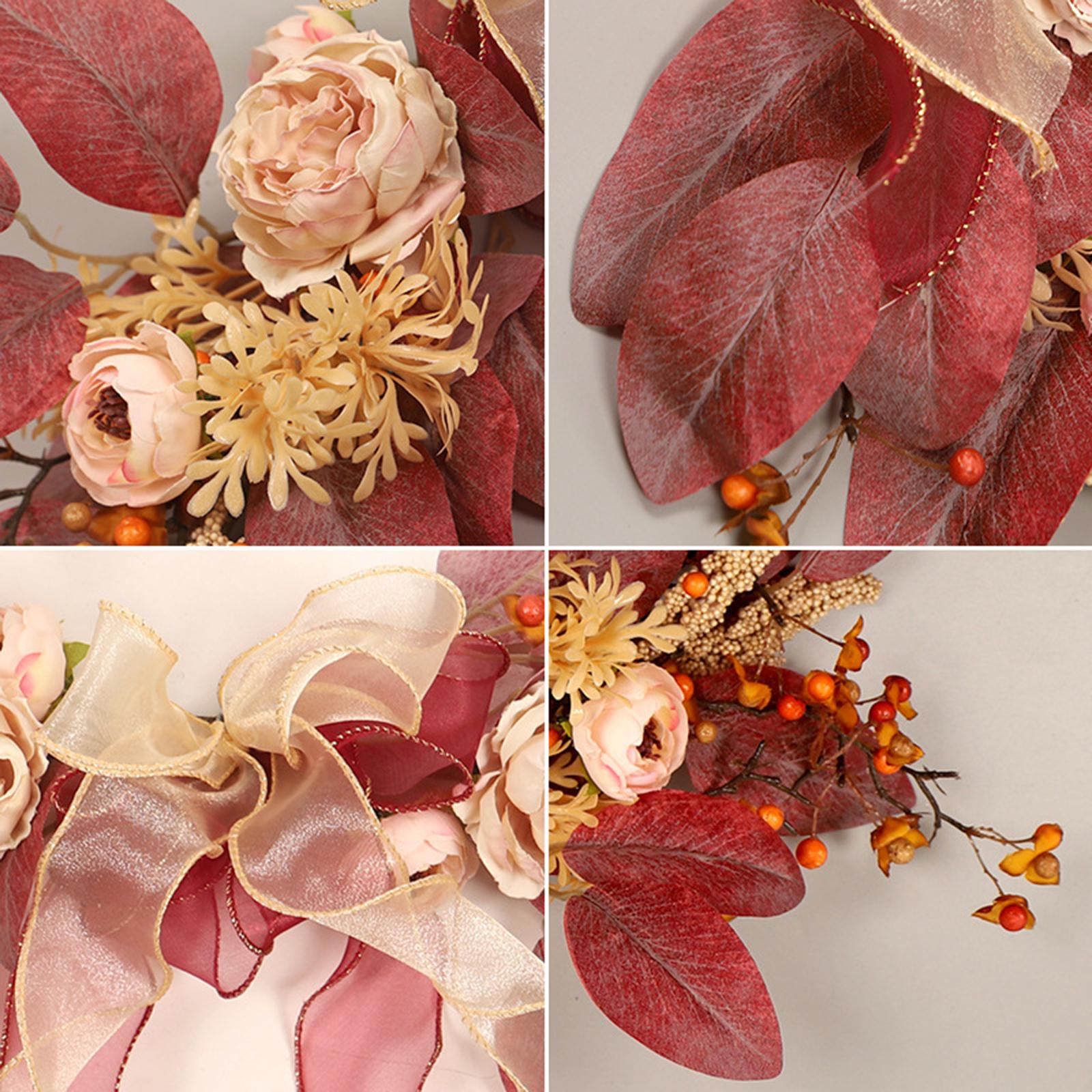 20inch Artificial Rose Flower Swag Garland Easily Install Durable Decorative