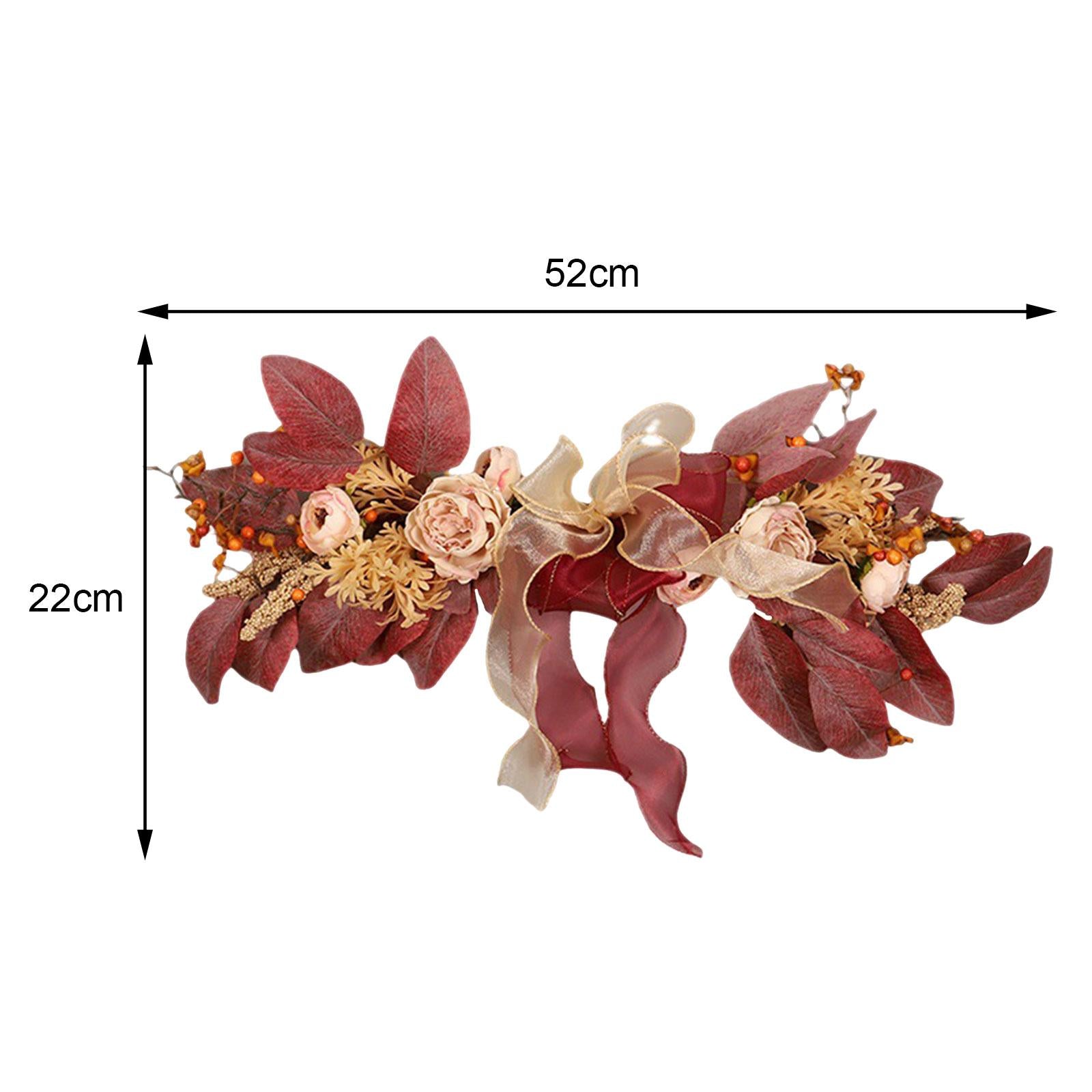 20inch Artificial Rose Flower Swag Garland Easily Install Durable Decorative