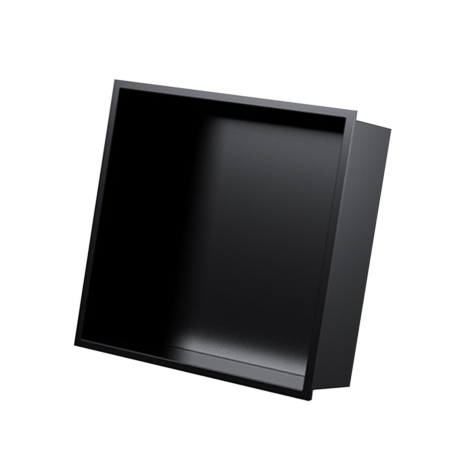 Bathroom Shower Wall Niche in Wall Stainless Steel Wall Cabinet Black
