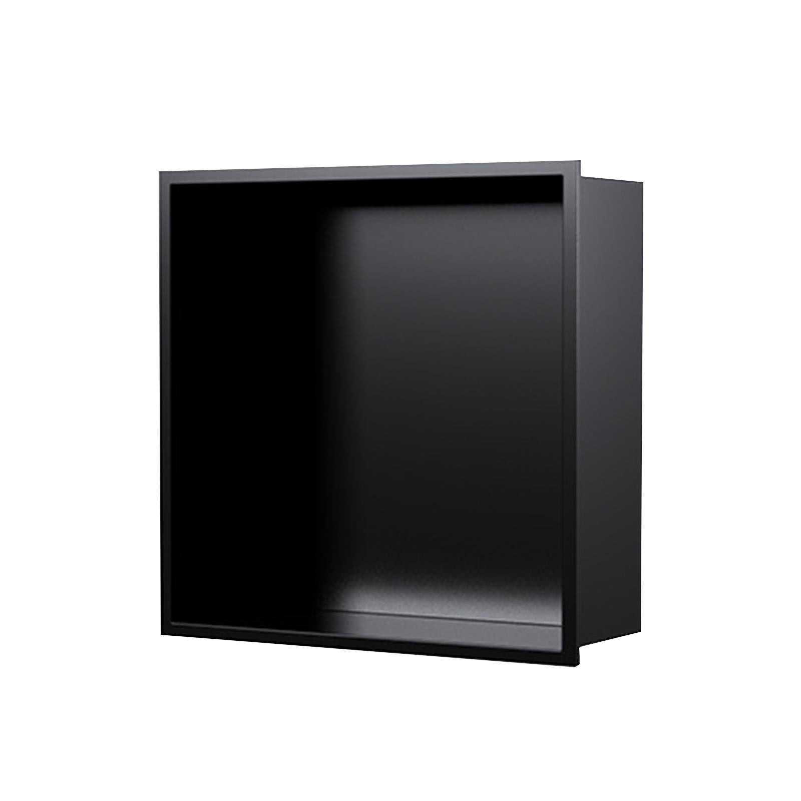 Bathroom Shower Wall Niche in Wall Stainless Steel Wall Cabinet Black