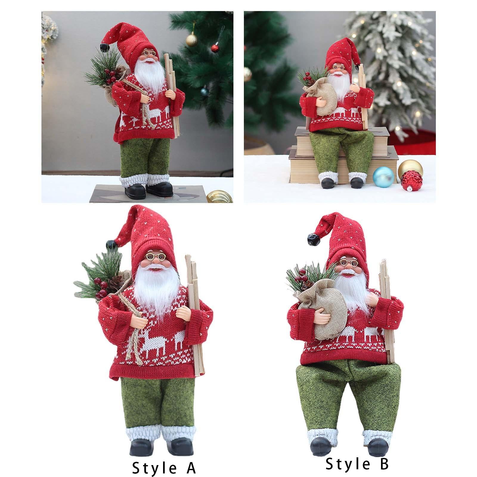 Santa Claus Decorations for New Year Gifts Indoor Outdoor Holiday Decoration Style A