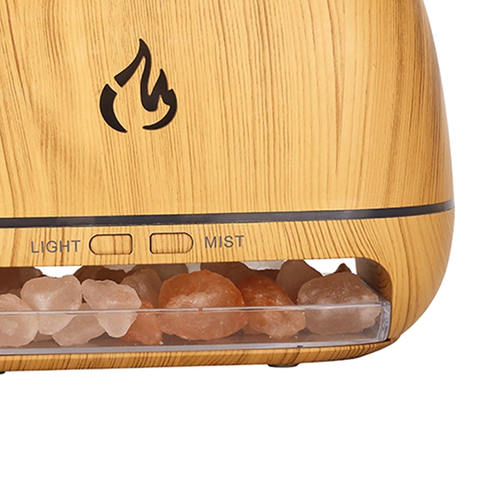 Flame Humidifier Fireplace Simulation Humidifier for SPA Gym Desktop Bedroom Wood Color