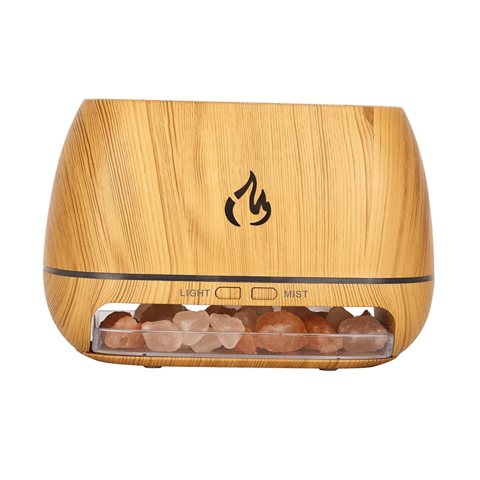 Flame Humidifier Fireplace Simulation Humidifier for SPA Gym Desktop Bedroom Wood Color