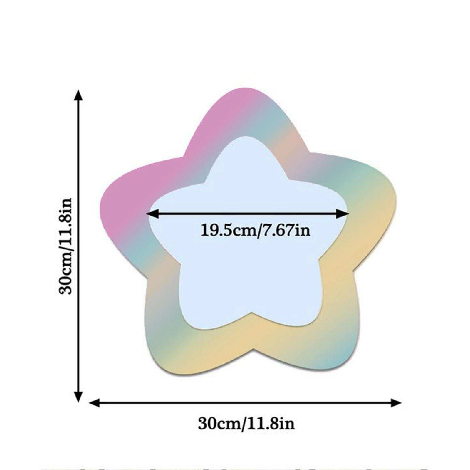 Makeup Mirror Creative Decorative Aesthetic Mirror for Home Wall Living Room Star 30cmx30cm