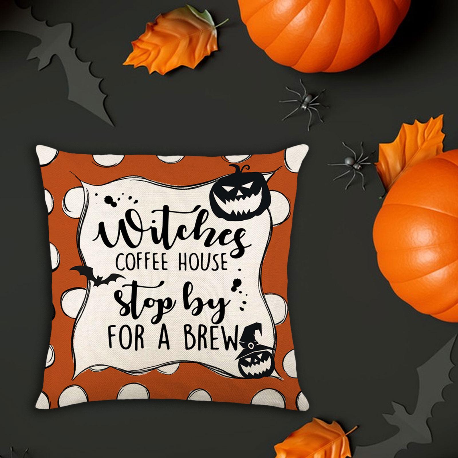 Halloween Pillow Cover Soft Halloween Cushion Cover for Gift Office Holidays Style B