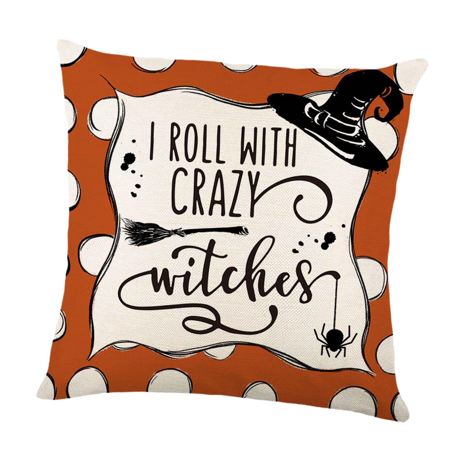 Halloween Pillow Cover Soft Halloween Cushion Cover for Gift Office Holidays Style C