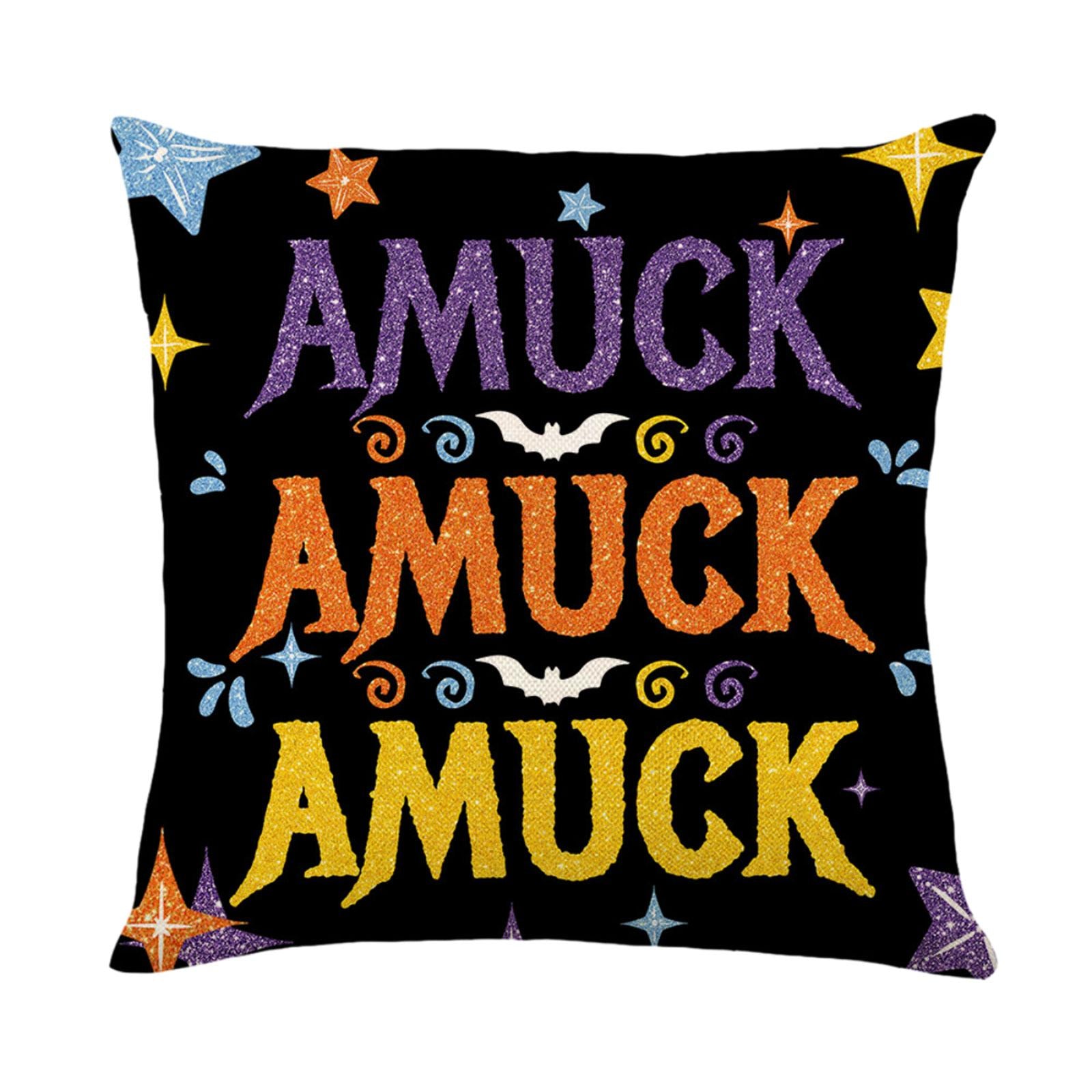 Halloween Pillow Covers Cushion Case Throw Pillows Cases for Couch Car Chair Style B