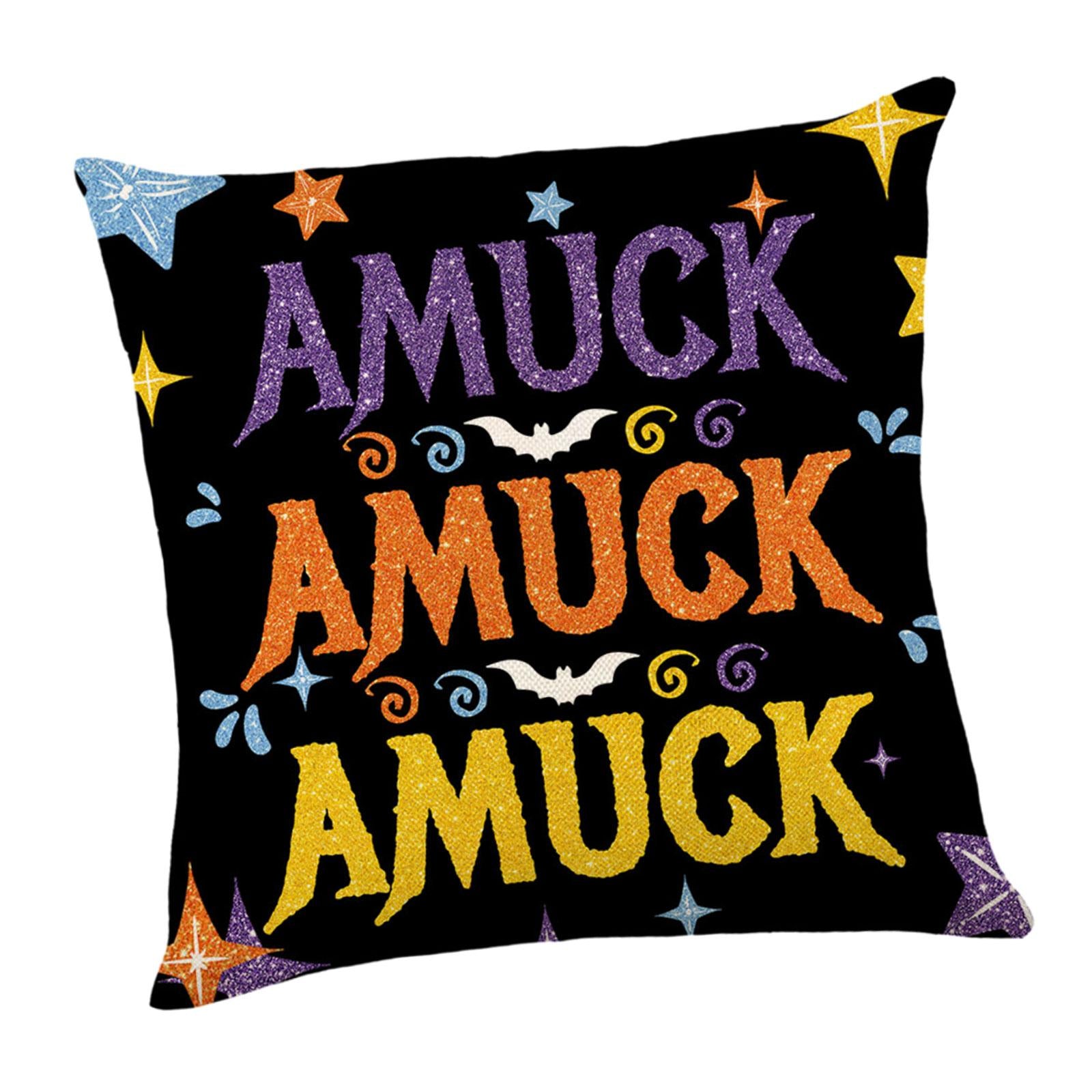 Halloween Pillow Covers Cushion Case Throw Pillows Cases for Couch Car Chair Style B
