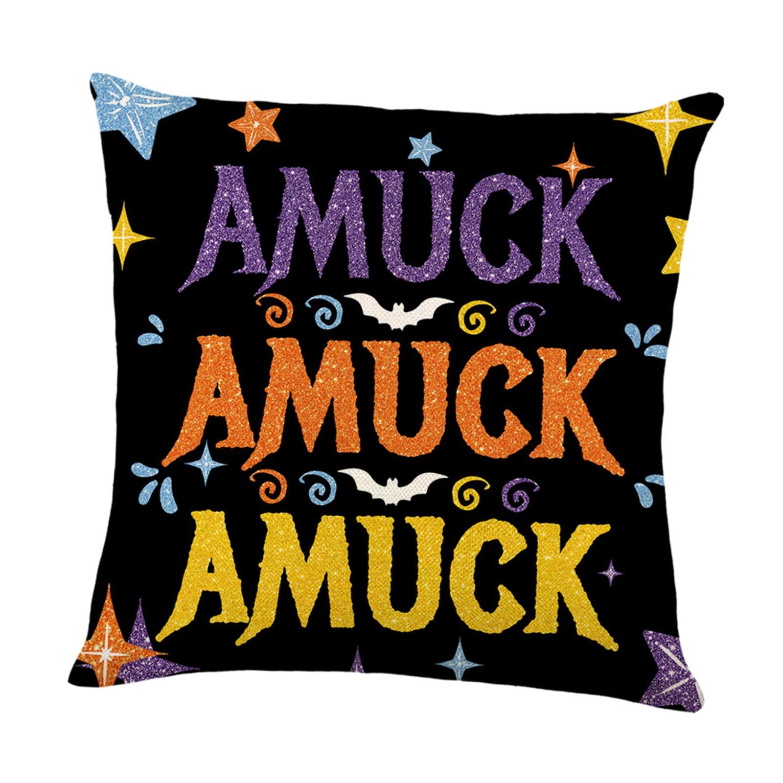 Halloween Pillow Covers Cushion Case Throw Pillows Cases for Couch Car Chair Style B