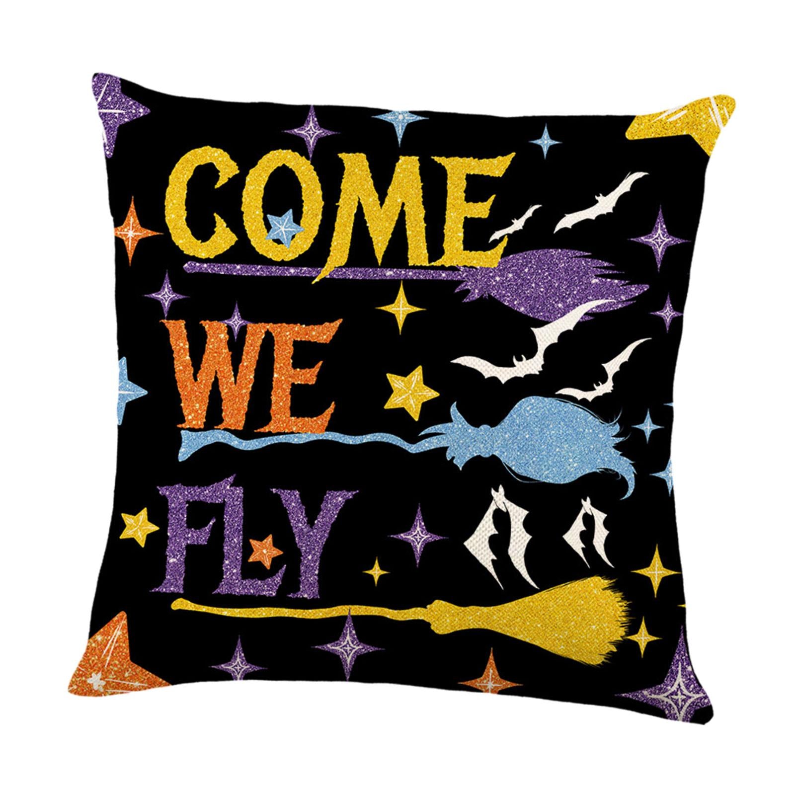 Halloween Pillow Covers Cushion Case Throw Pillows Cases for Couch Car Chair Style C