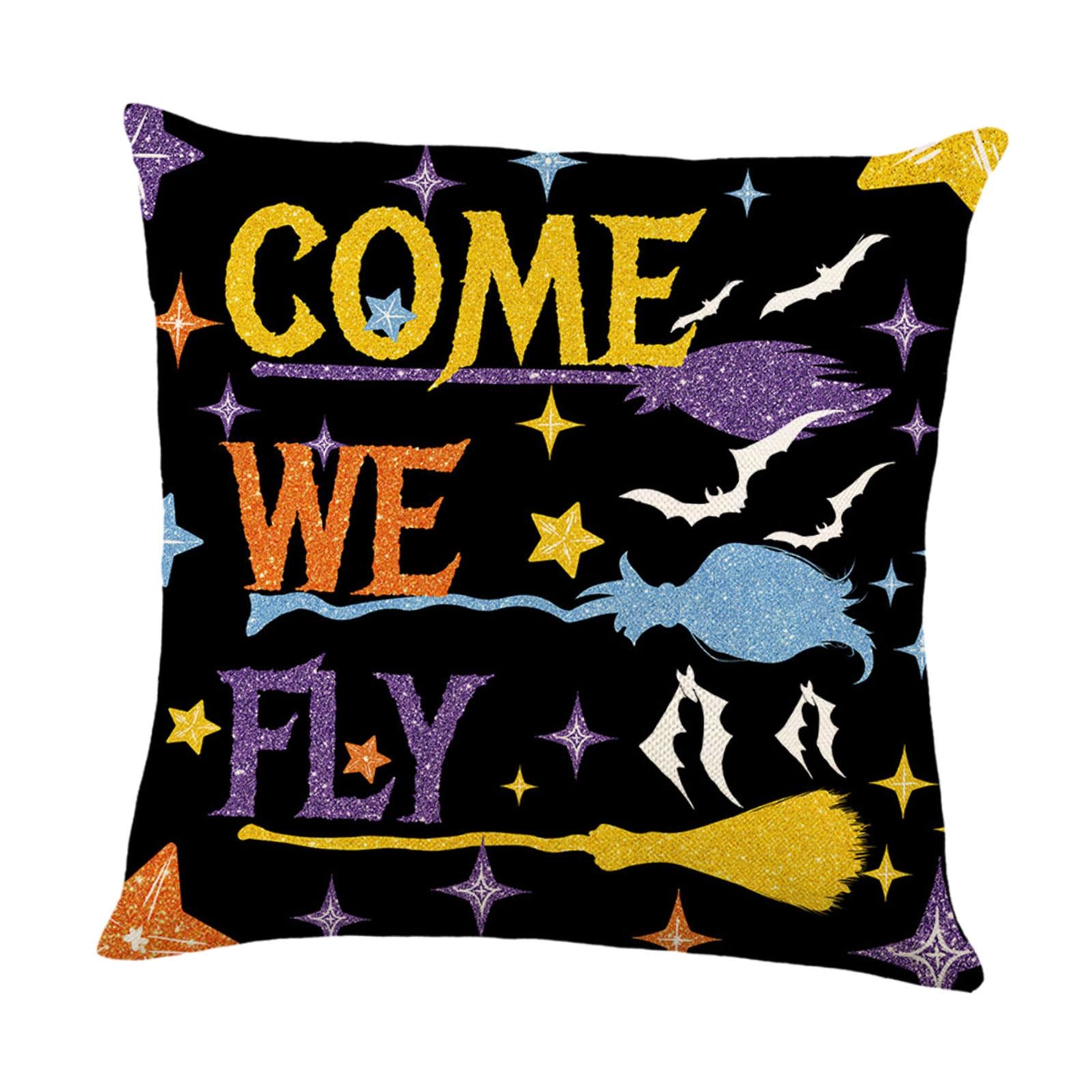 Halloween Pillow Covers Cushion Case Throw Pillows Cases for Couch Car Chair Style C