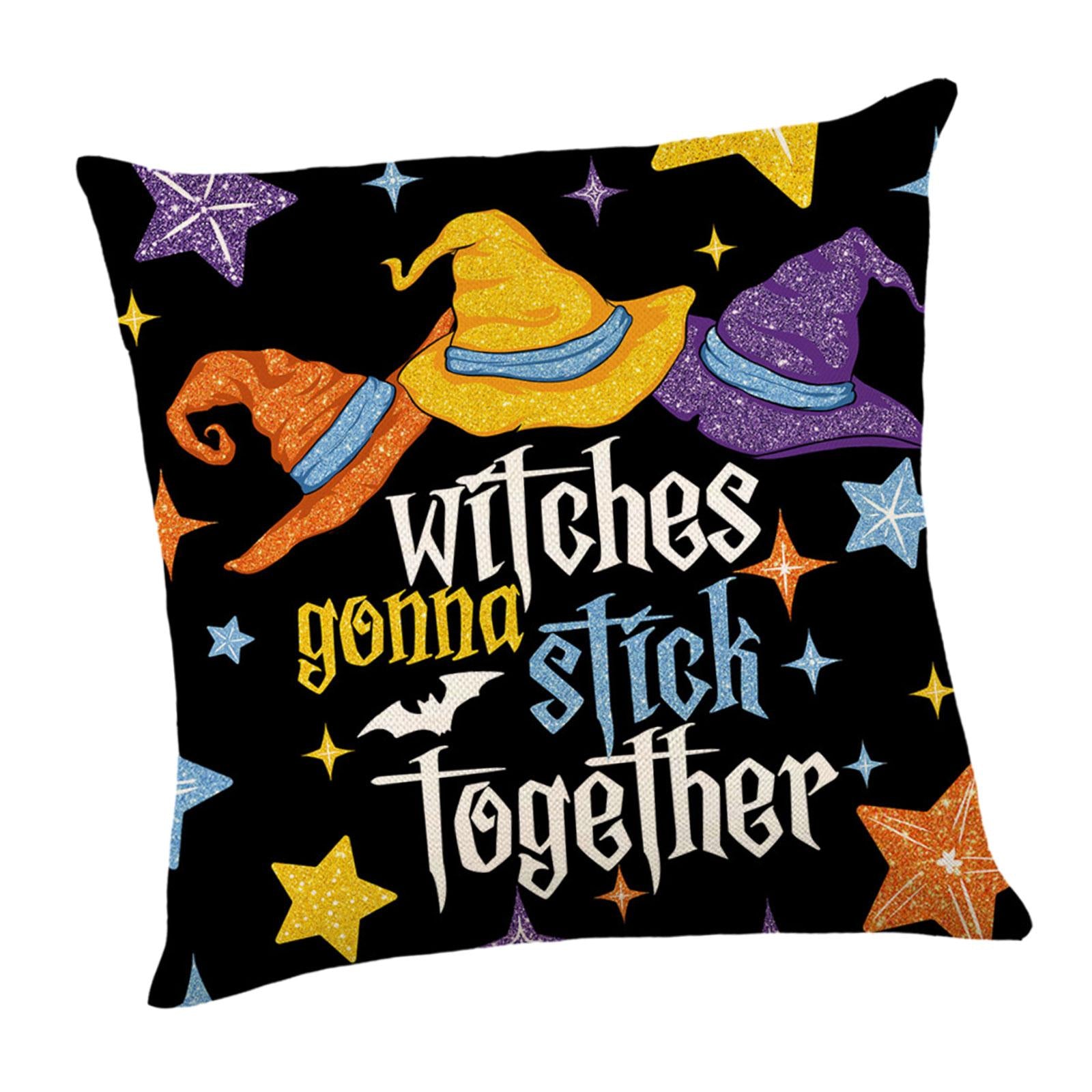 Halloween Pillow Covers Cushion Case Throw Pillows Cases for Couch Car Chair Style D