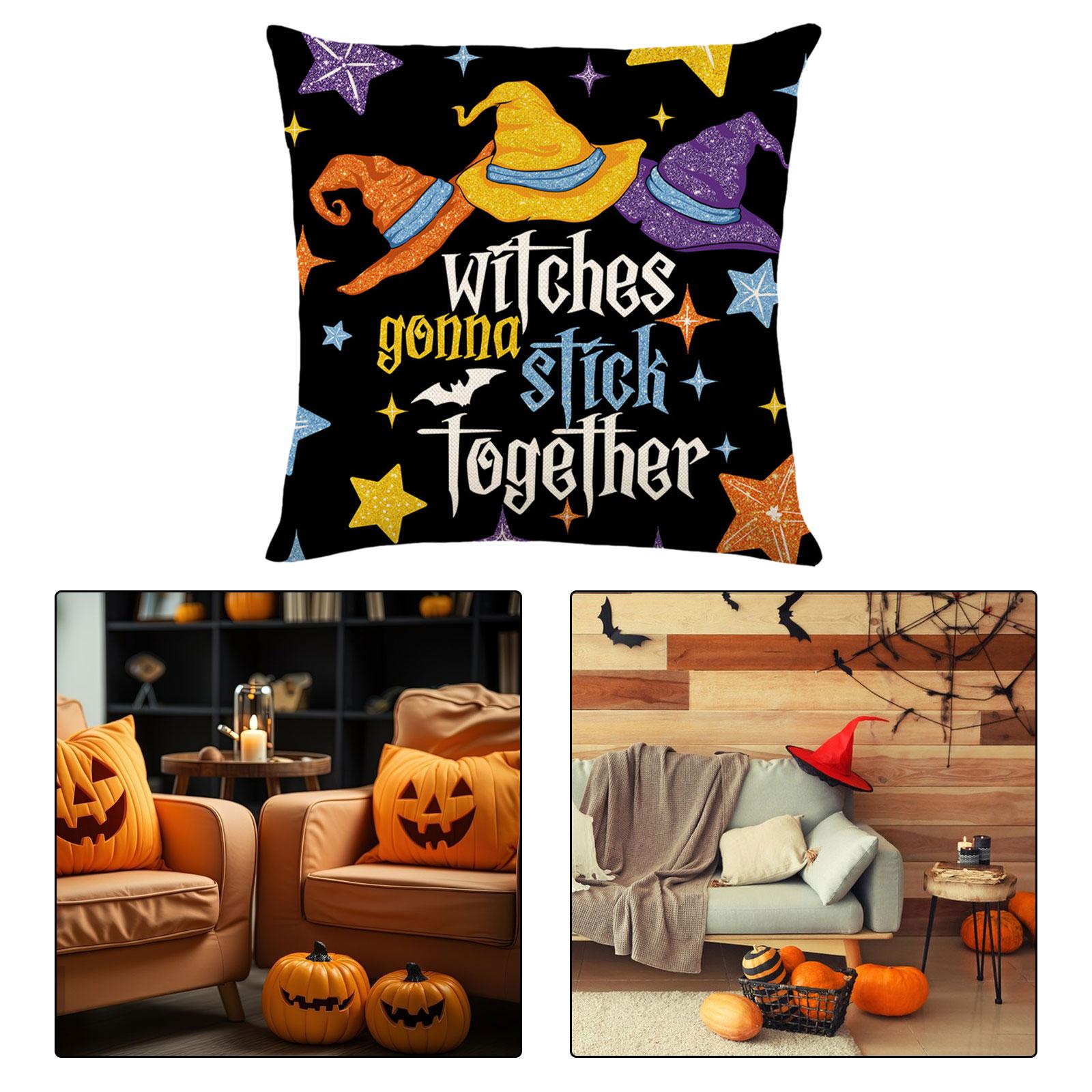 Halloween Pillow Covers Cushion Case Throw Pillows Cases for Couch Car Chair Style D