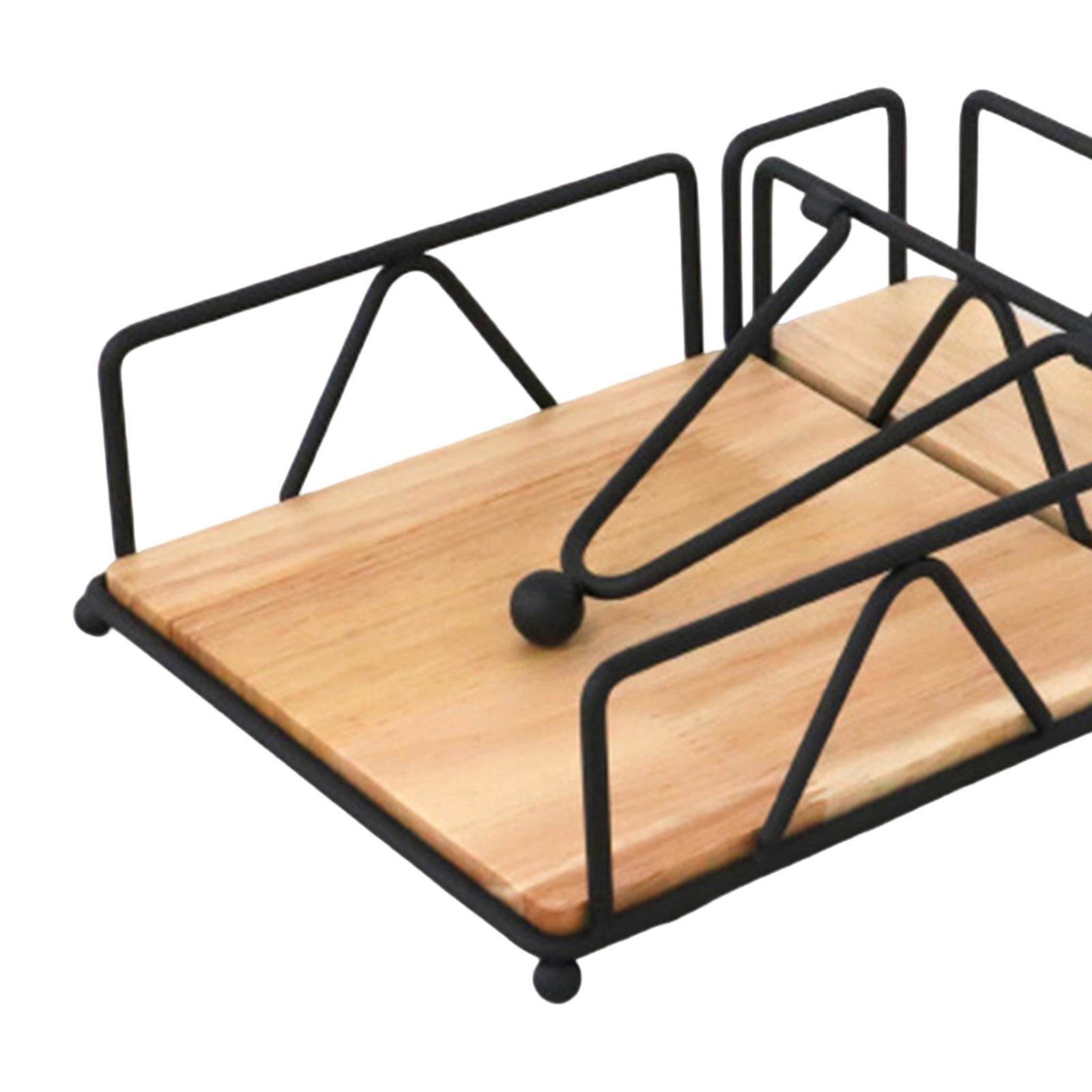 Napkin Holder Wear Resistant Paper Towel Holder for Desk Kitchen Room Black