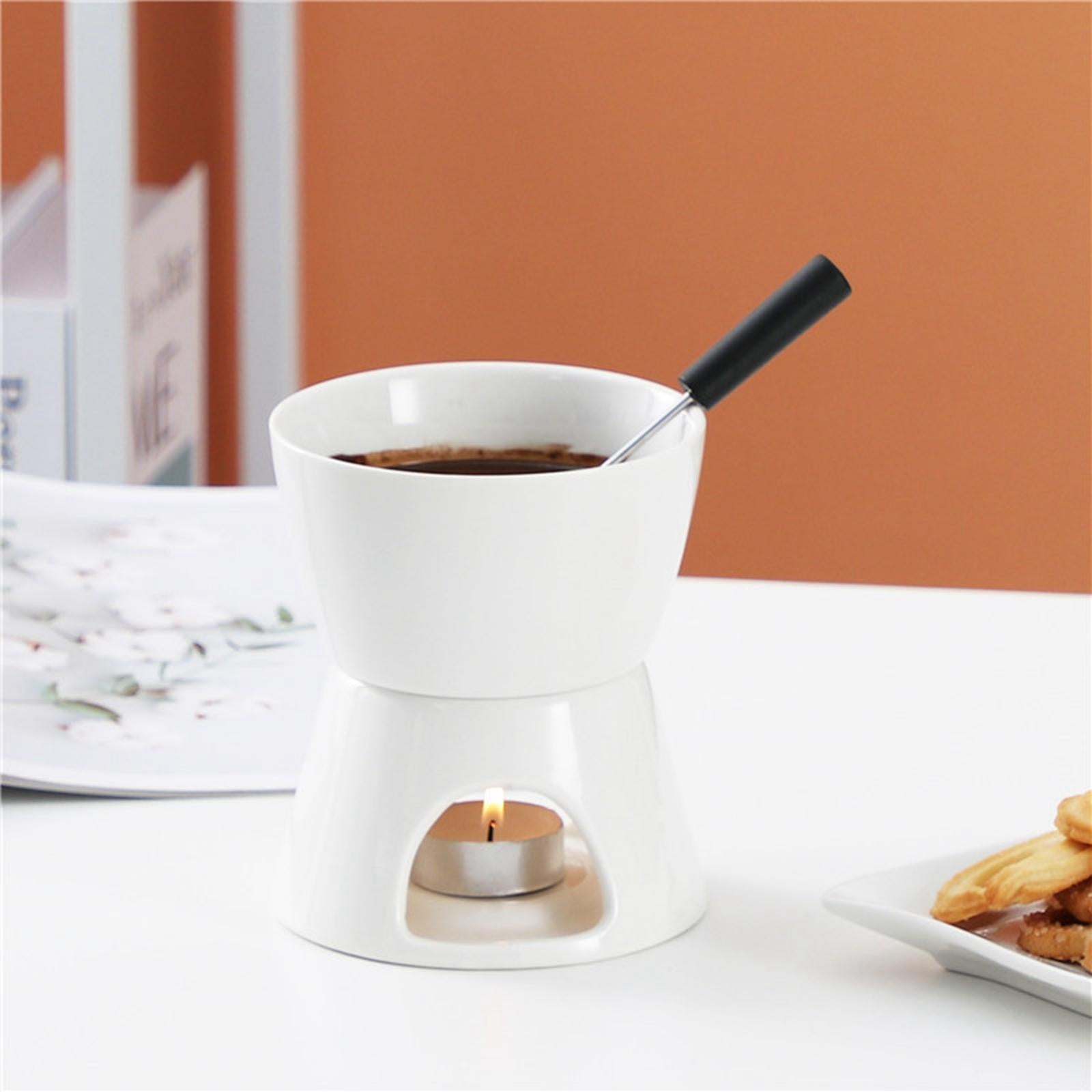 Chocolate Fondue Pot Candy Homes Wax Melt Pot TeaLight Porcelain Melting Pot