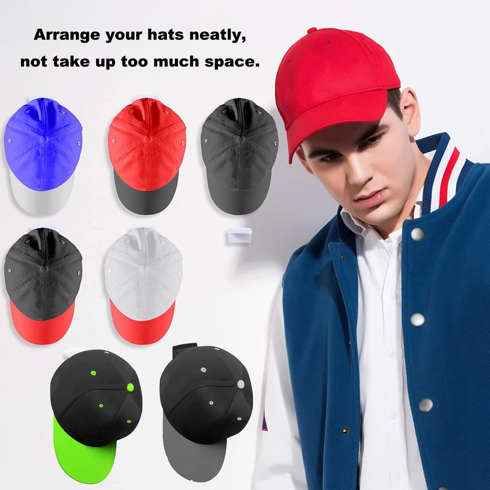 15x Hat Hooks Easy Installation Hold Hat Hangers for Living Room Home Closet Black