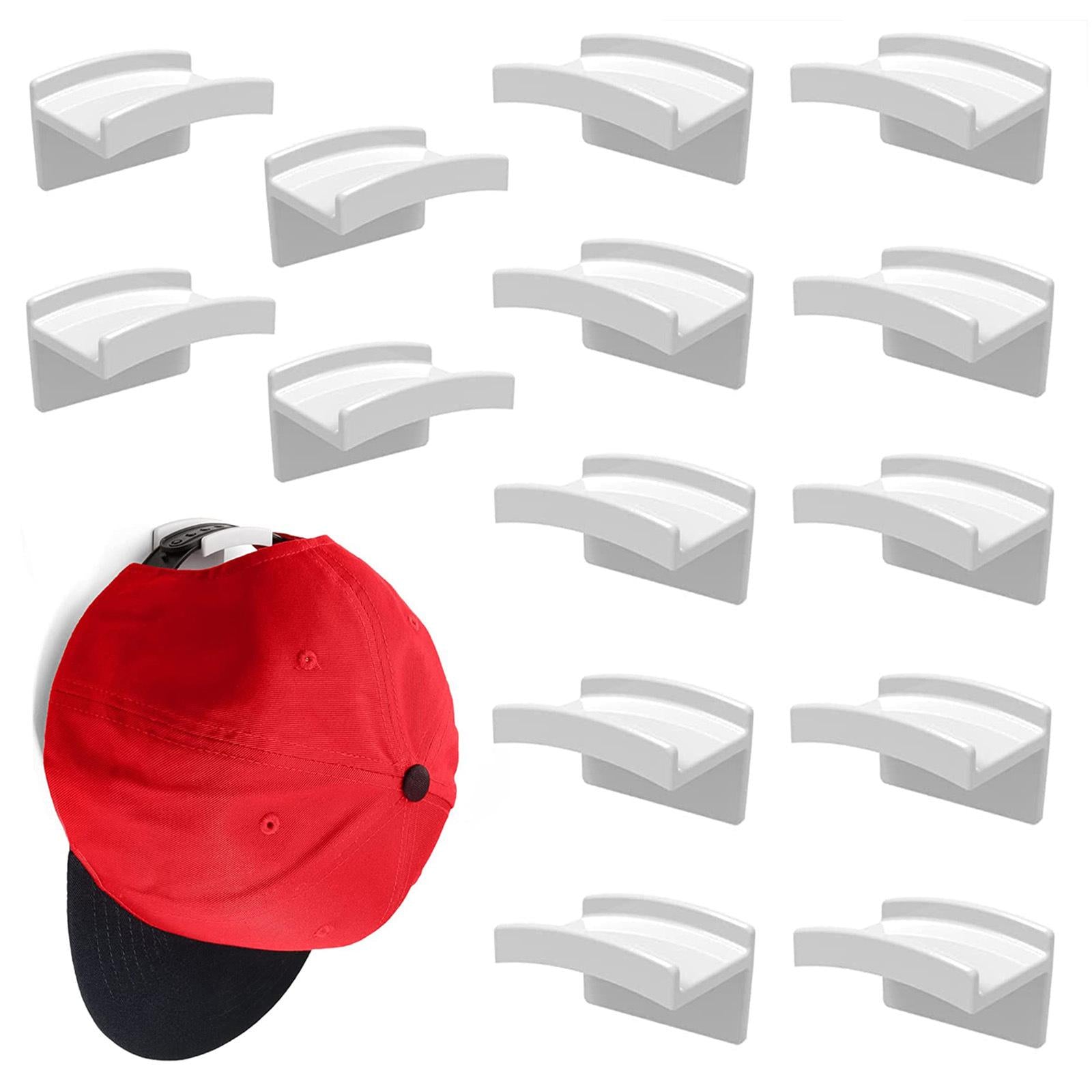 15x Hat Hooks Easy Installation Hold Hat Hangers for Living Room Home Closet White