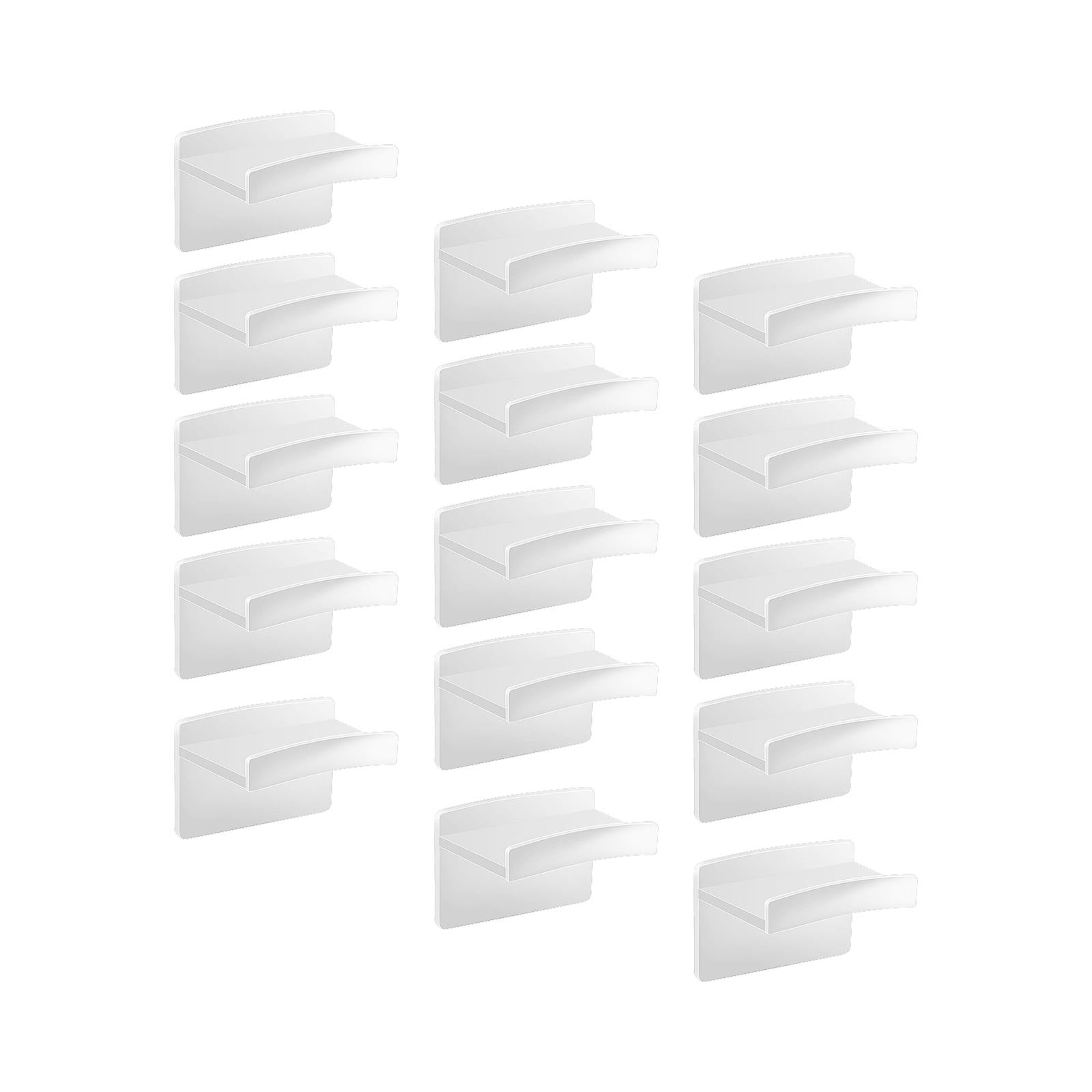 15x Hat Hooks Easy Installation Hold Hat Hangers for Living Room Home Closet White