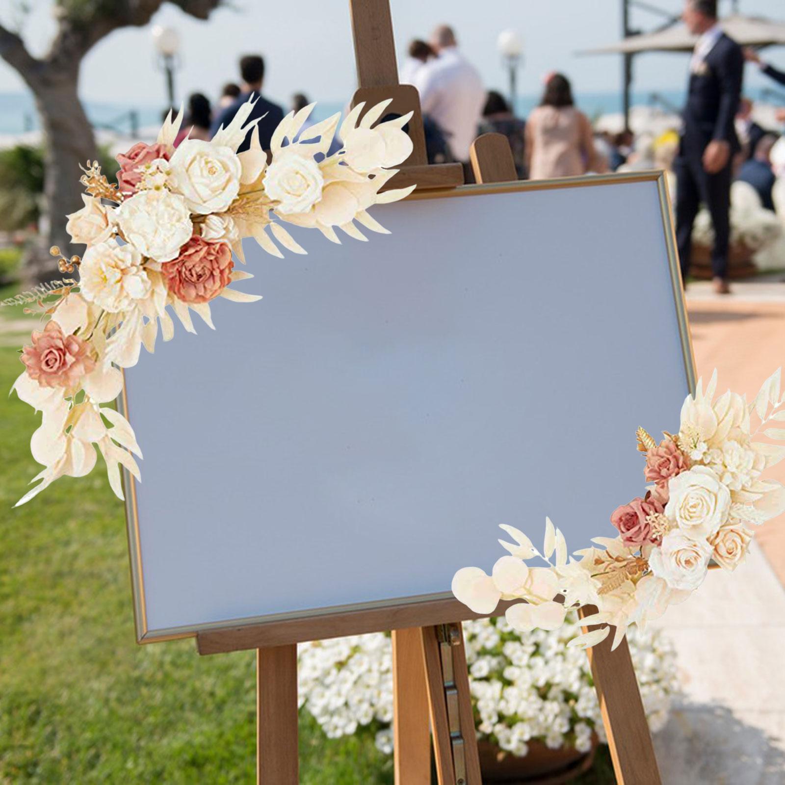 2 Pieces Artificial Arch Flower Multicolors for Arrangement Wedding Ceremony Style B