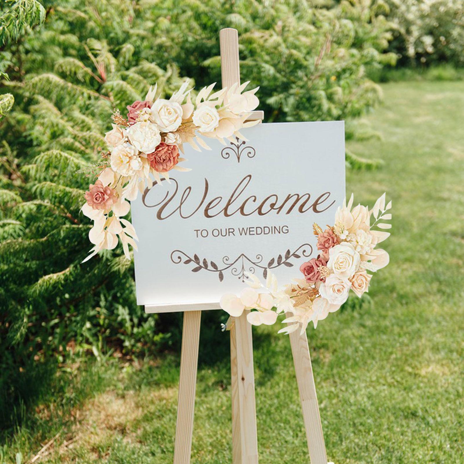 2 Pieces Artificial Arch Flower Multicolors for Arrangement Wedding Ceremony Style B