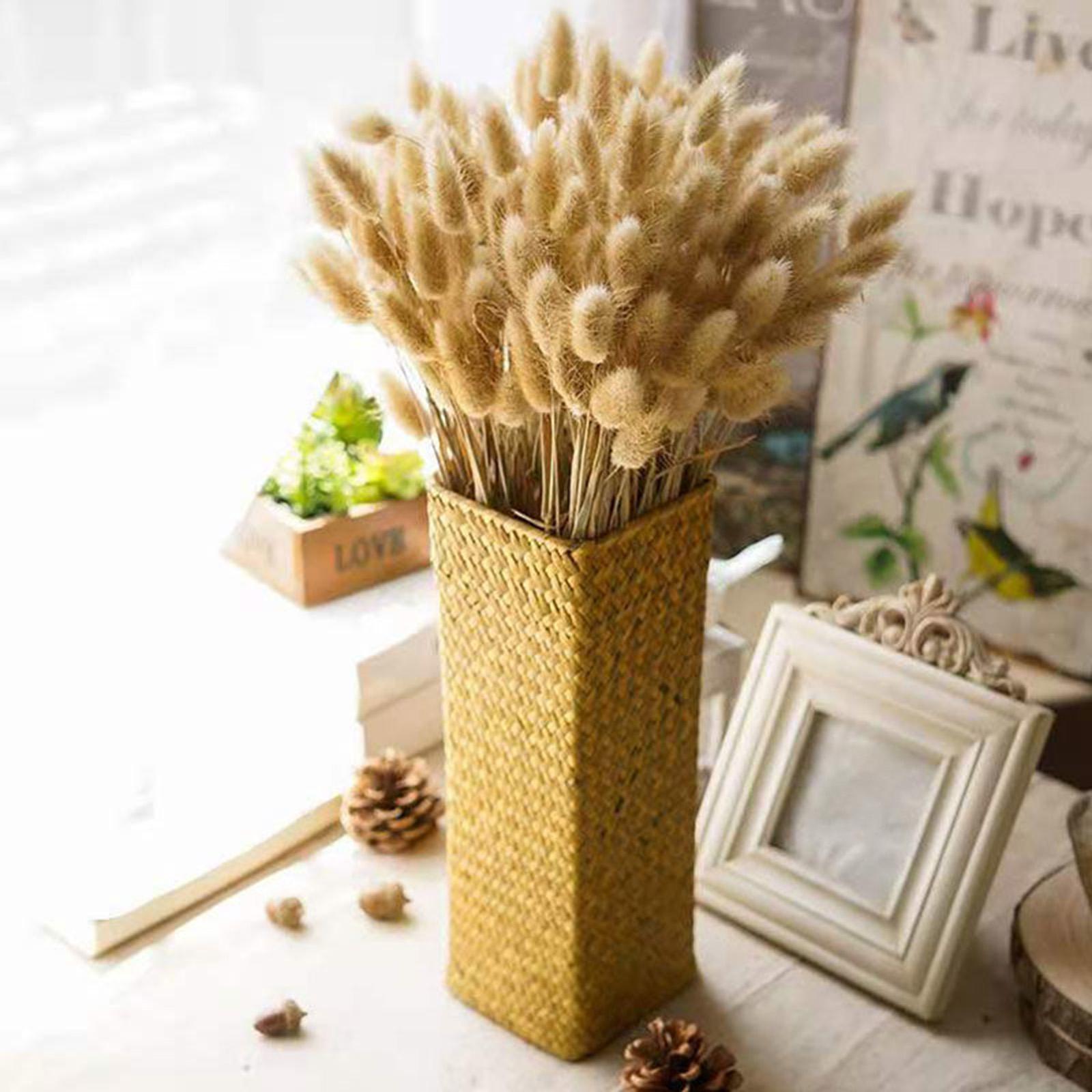 Rattan Flower Basket Bottle Retro Style Boho Flower Holder Plants Flower Pot Primary Color