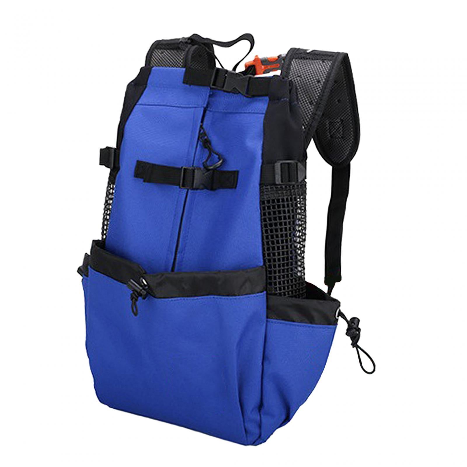 Dog Carrier Backpack Breathable Travel Bag for Traveling Hiking Walking Blue L