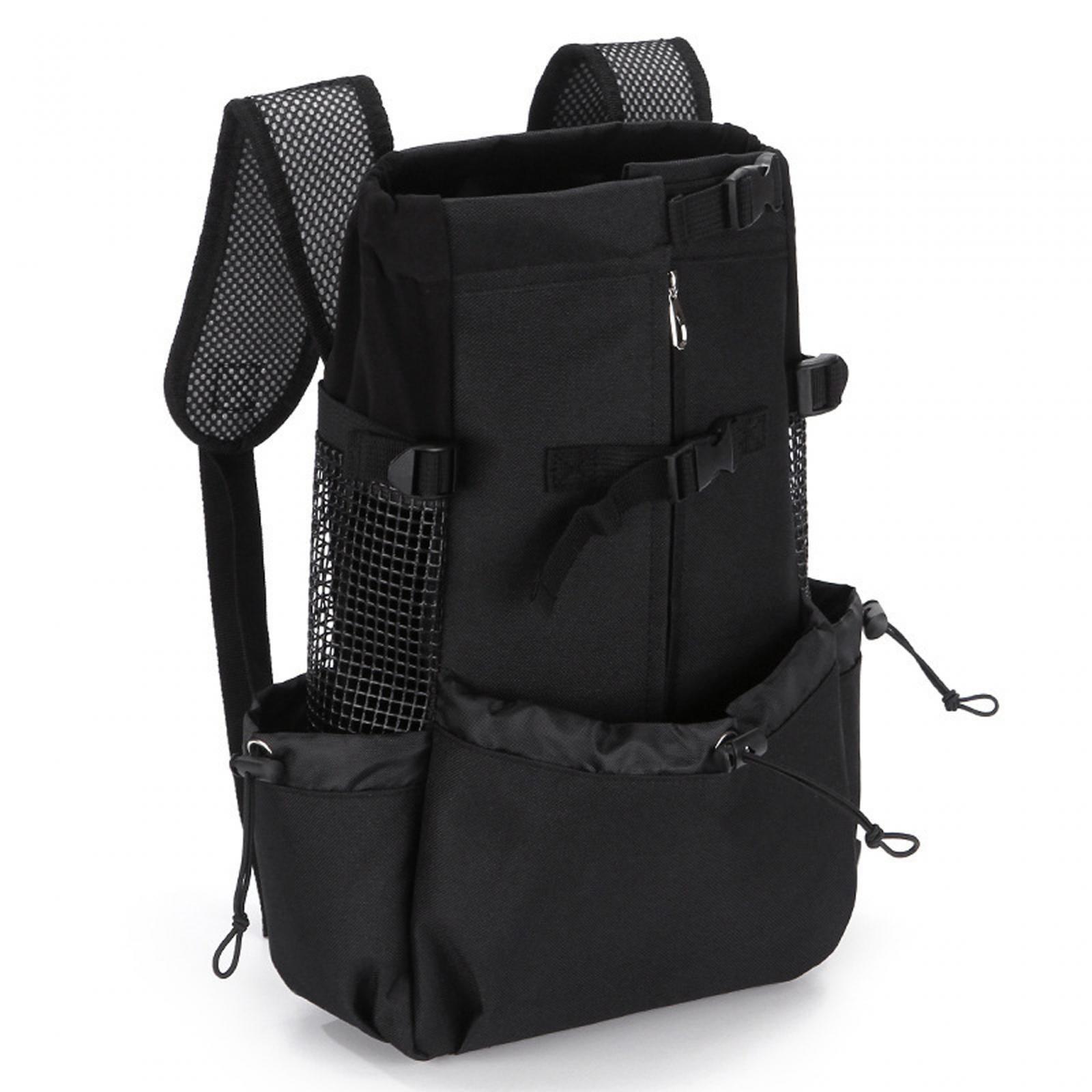 Dog Carrier Backpack Breathable Travel Bag for Traveling Hiking Walking Black S