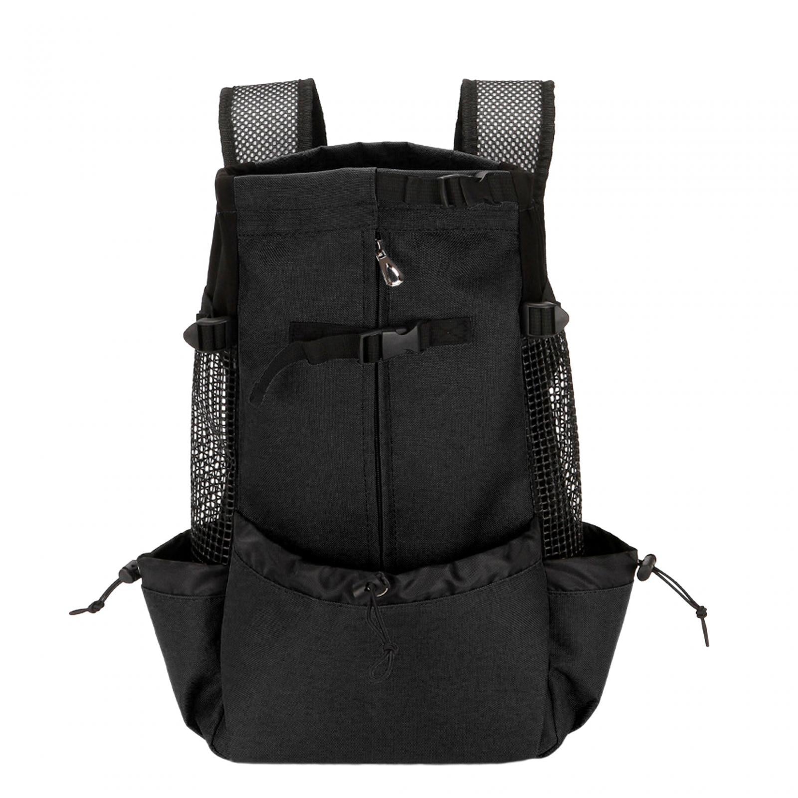 Dog Carrier Backpack Breathable Travel Bag for Traveling Hiking Walking Black L