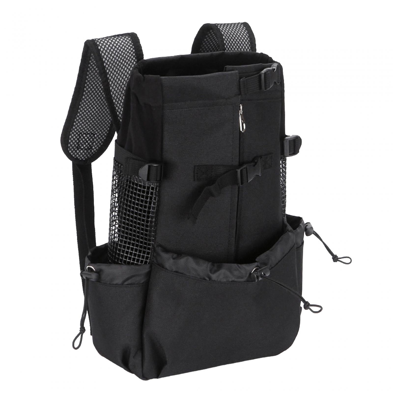Dog Carrier Backpack Breathable Travel Bag for Traveling Hiking Walking Black L