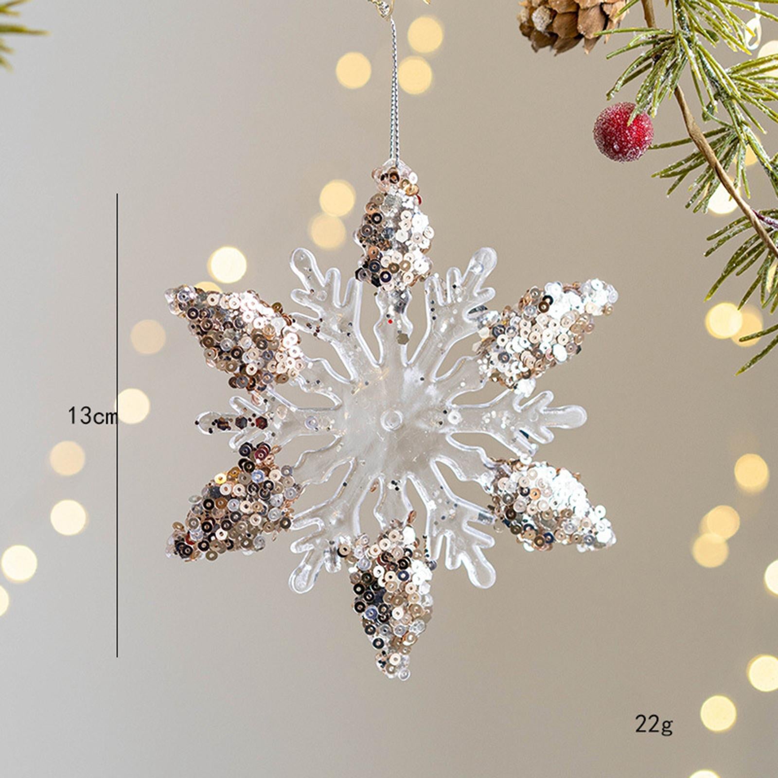 Snowflake Pendants for Winter Theme Party Home Family Kitchen New Year Party Style C