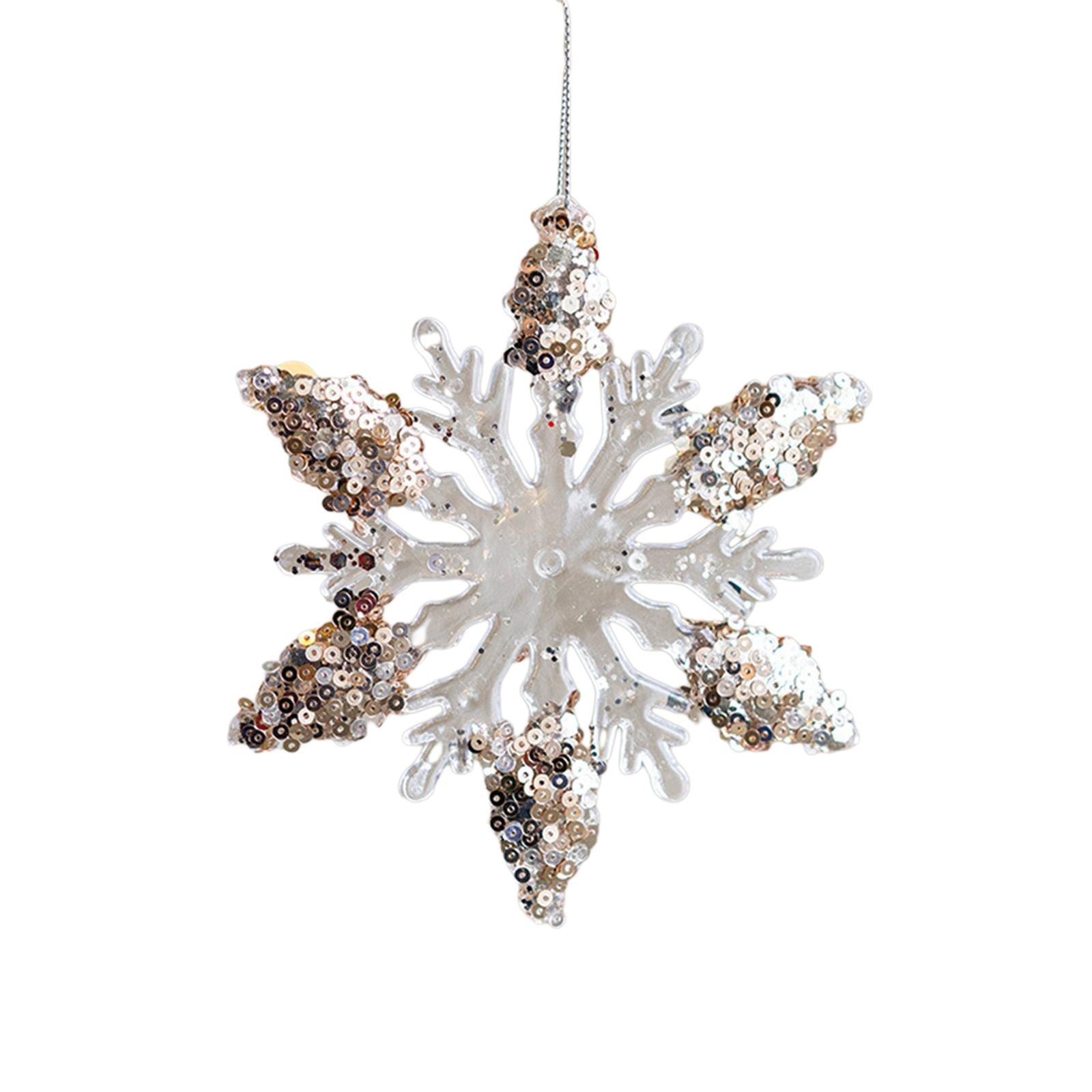 Snowflake Pendants for Winter Theme Party Home Family Kitchen New Year Party Style C
