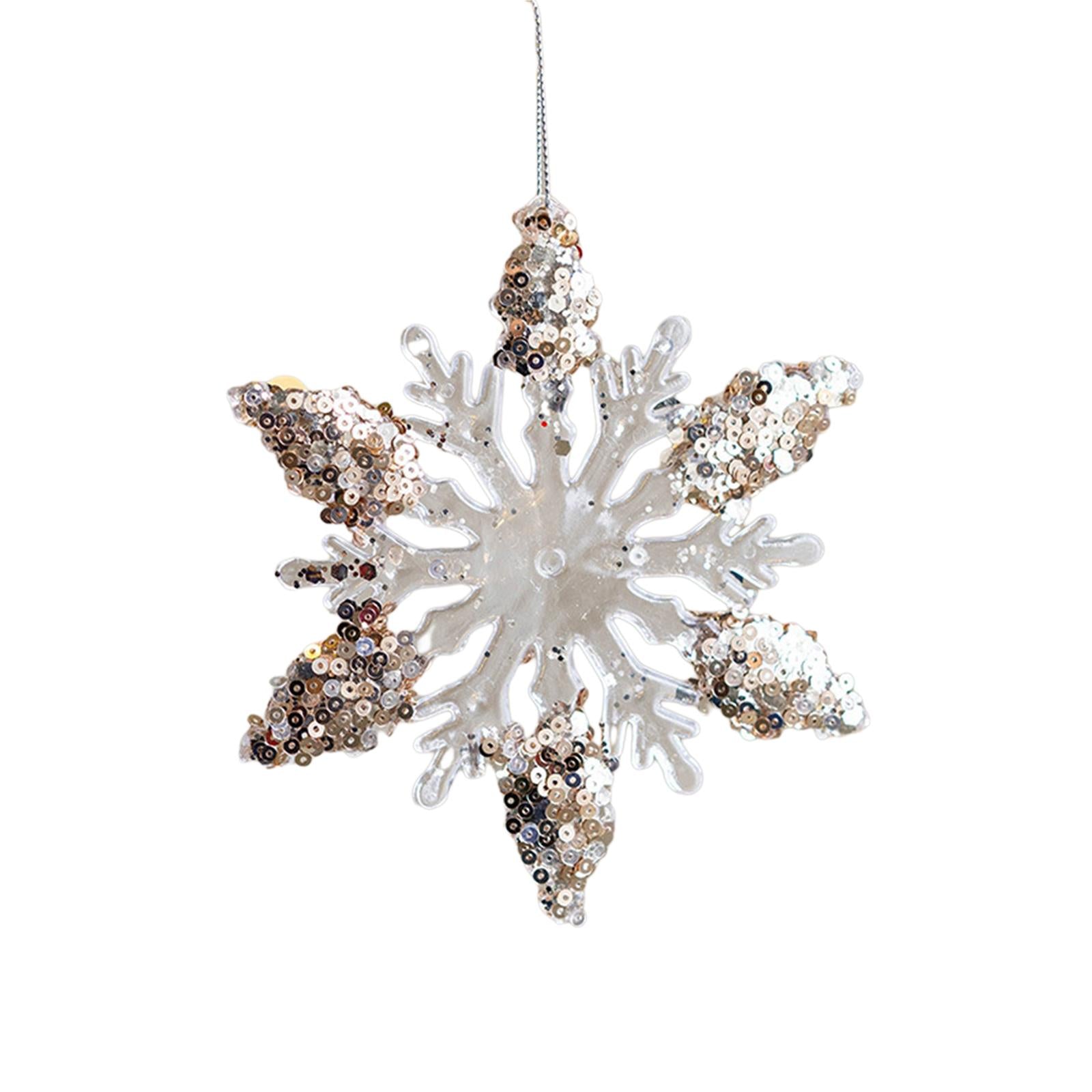 Snowflake Pendants for Winter Theme Party Home Family Kitchen New Year Party Style C