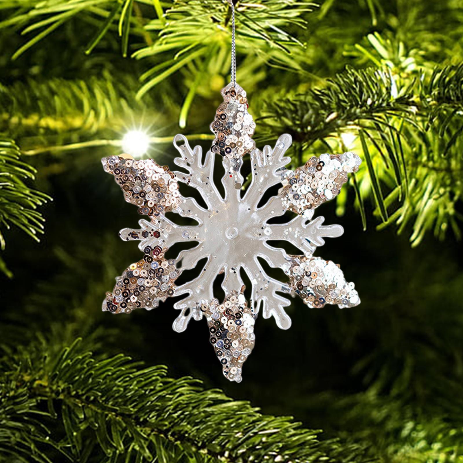 Snowflake Pendants for Winter Theme Party Home Family Kitchen New Year Party Style C