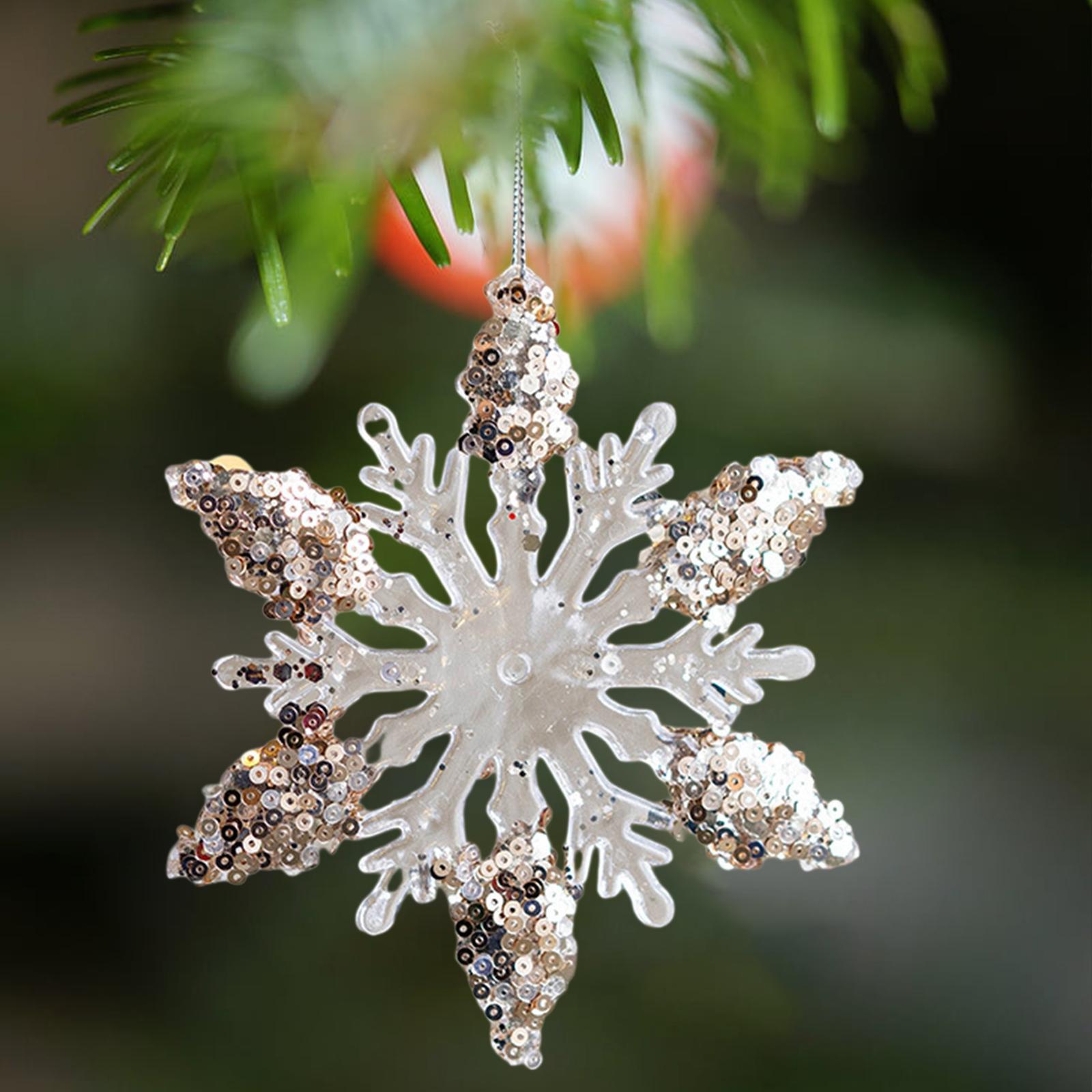 Snowflake Pendants for Winter Theme Party Home Family Kitchen New Year Party Style C