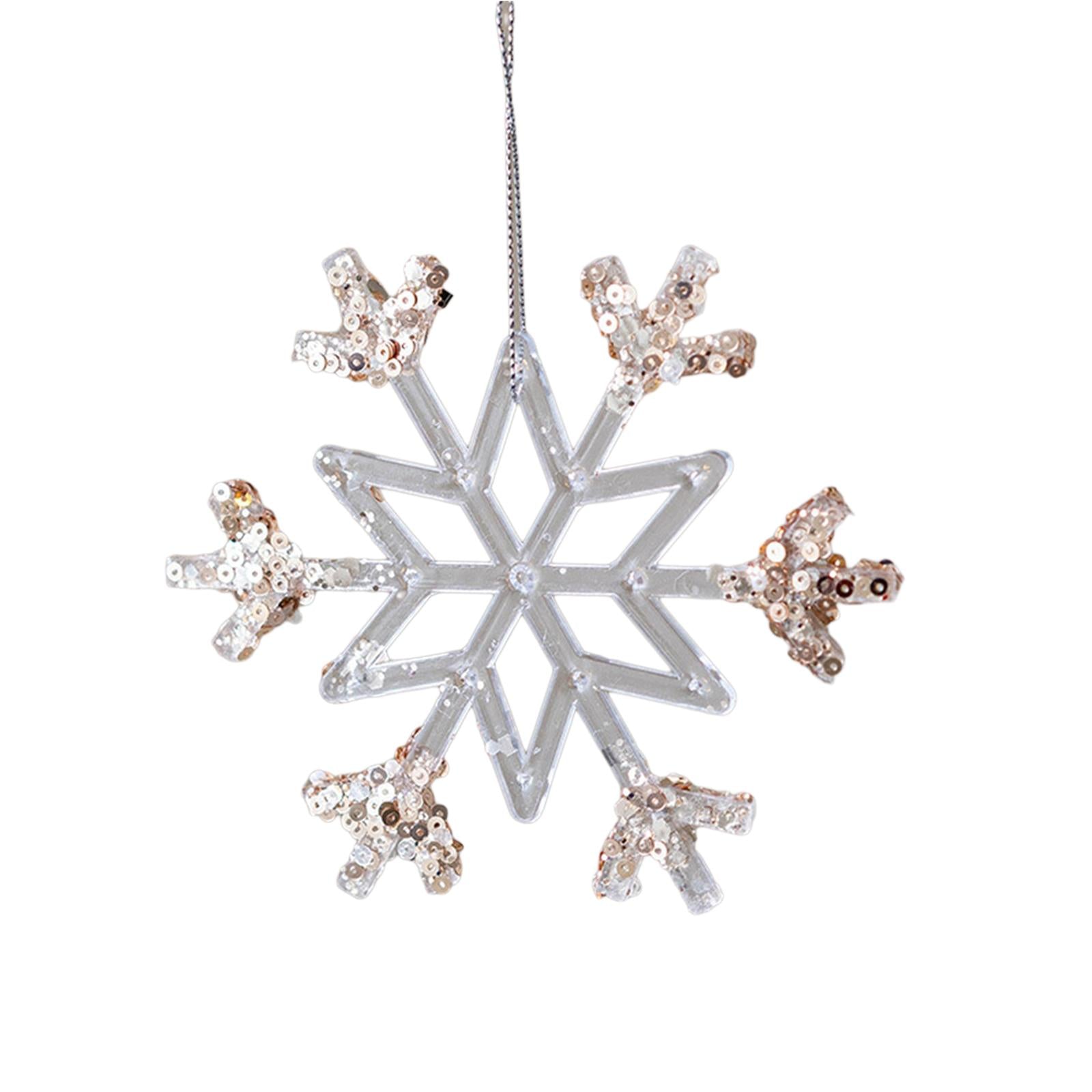 Snowflake Pendants for Winter Theme Party Home Family Kitchen New Year Party Style D