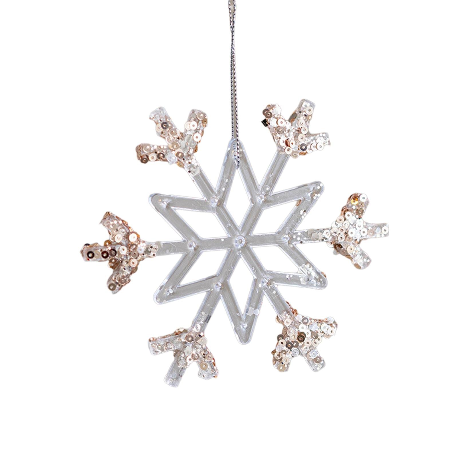 Snowflake Pendants for Winter Theme Party Home Family Kitchen New Year Party Style D