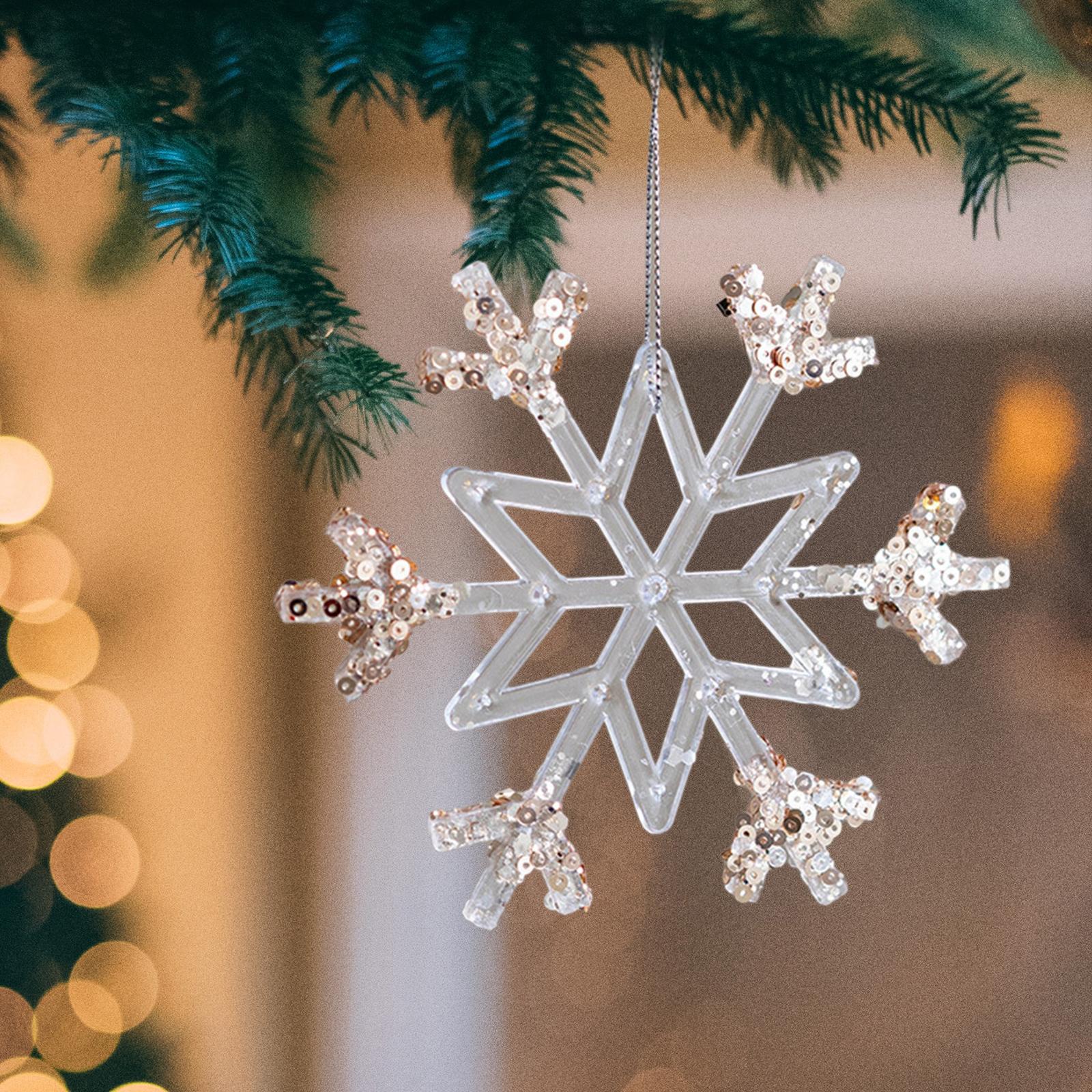 Snowflake Pendants for Winter Theme Party Home Family Kitchen New Year Party Style D