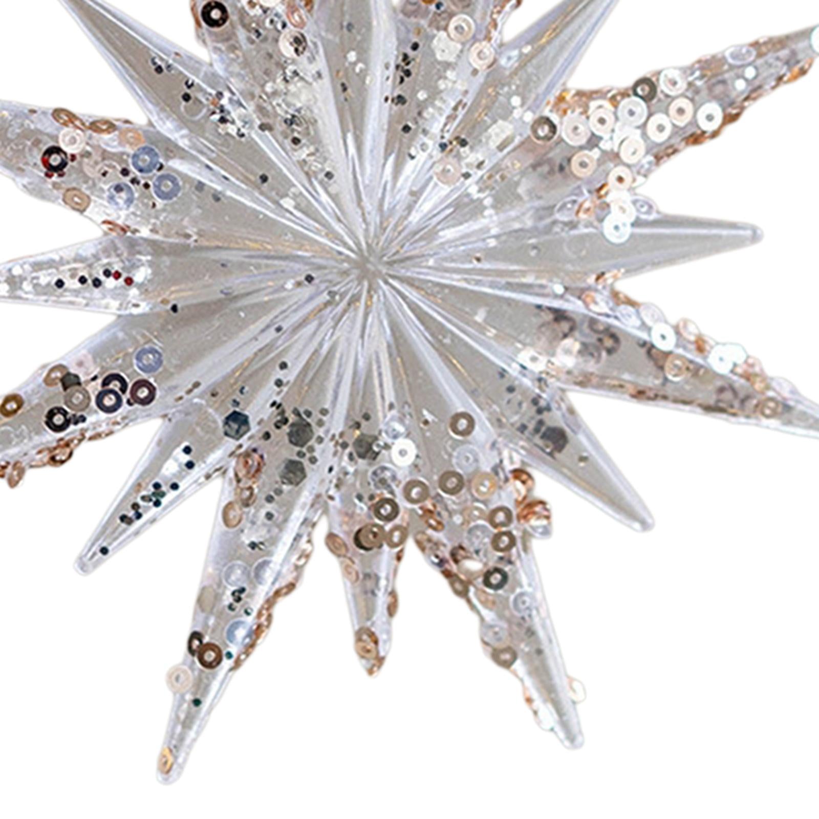 Snowflake Pendants for Winter Theme Party Home Family Kitchen New Year Party Style E