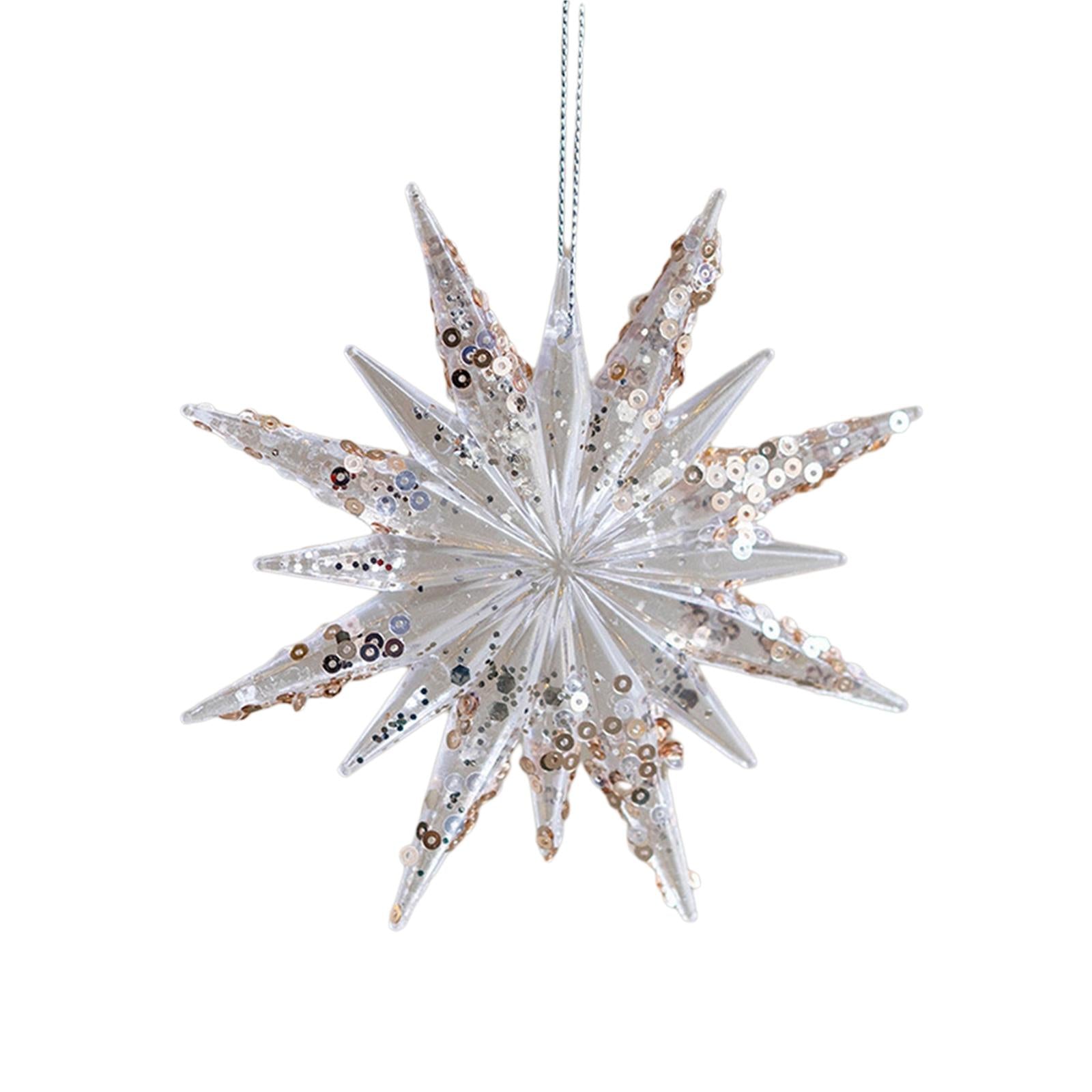 Snowflake Pendants for Winter Theme Party Home Family Kitchen New Year Party Style E