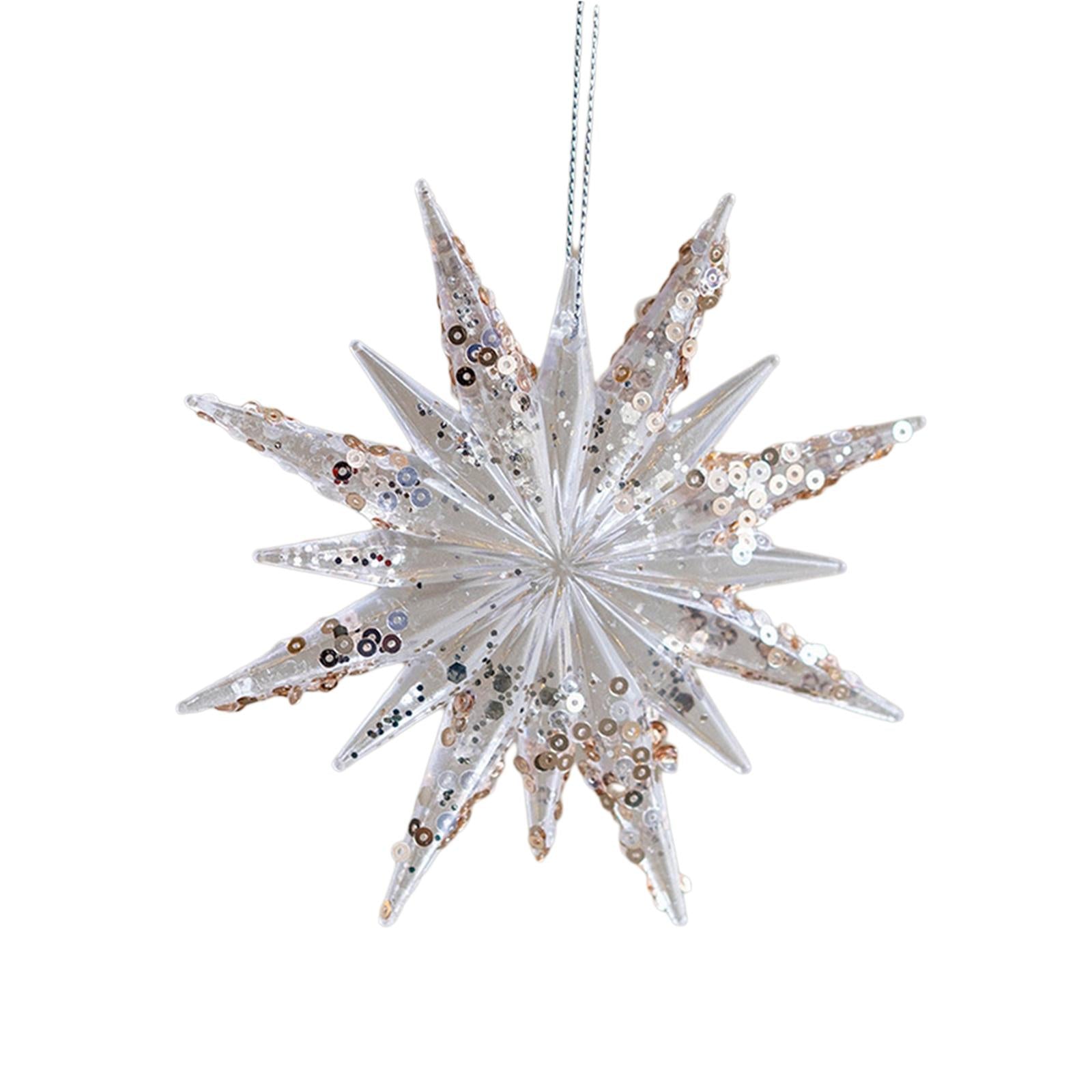 Snowflake Pendants for Winter Theme Party Home Family Kitchen New Year Party Style E