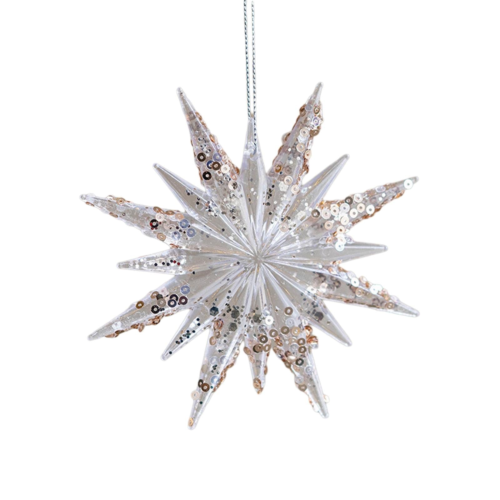 Snowflake Pendants for Winter Theme Party Home Family Kitchen New Year Party Style E