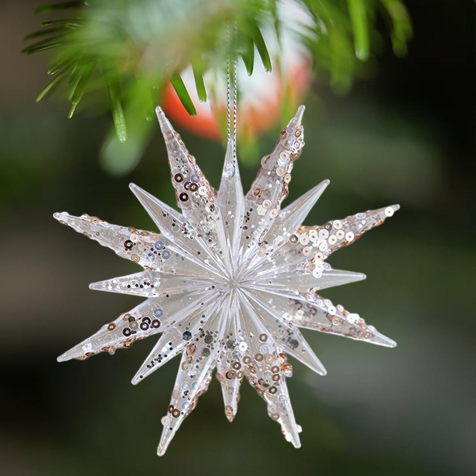 Snowflake Pendants for Winter Theme Party Home Family Kitchen New Year Party Style E